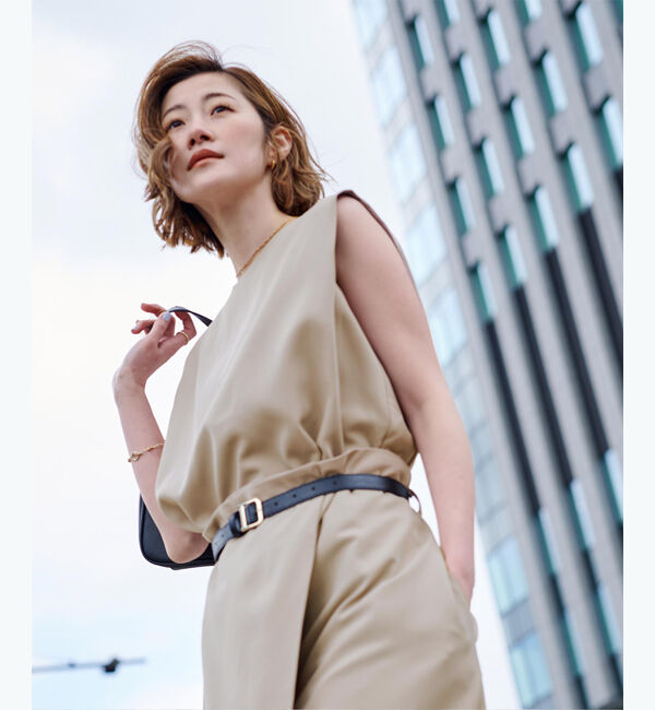 ur's「ショルダータックサイドスリットトップス」|Tシャツ・カットソー|