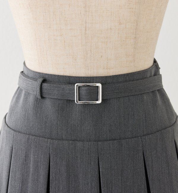  「ベルト付きレイヤードプリーツミニスカート」|その他|