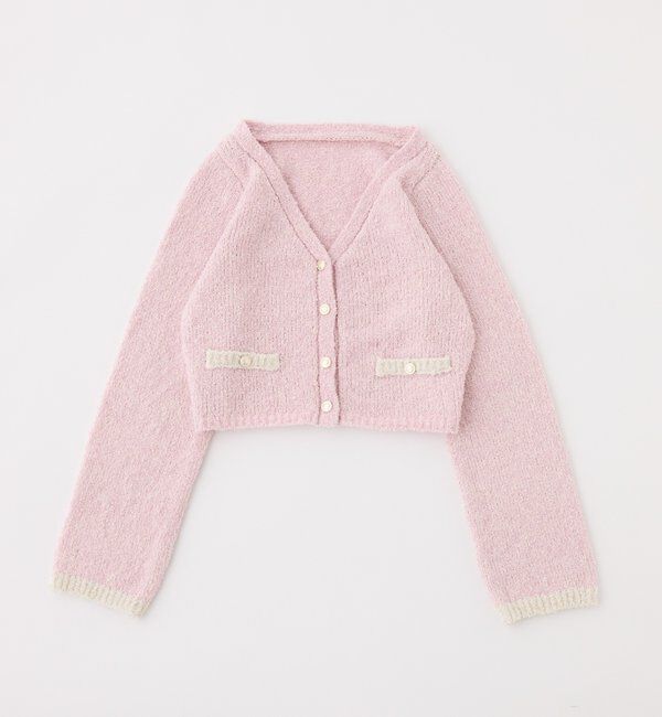  「【セットアップ可能】金ボタン配色カーディガン」|ニット・セーター|