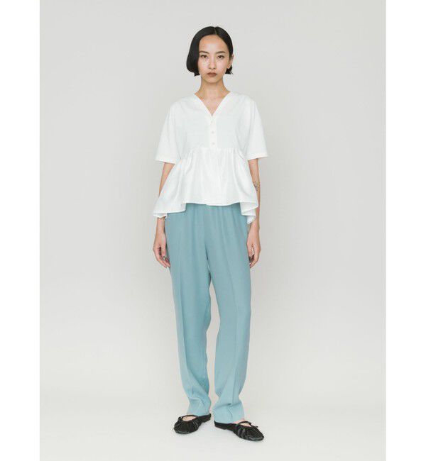 MIDIUMISOLID「MIDIUMISOLID for Ladies センタープレスストレートイージーパンツ」|スラックス|