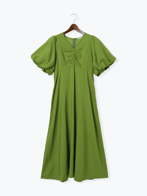 Te chichi「【松井愛莉着用】バルーンスリーブVネックワンピース」|ワンピース|