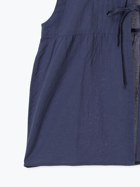 Samansa Mos2 blue「【Made in India】リボンベスト」|シャツ・ブラウス|