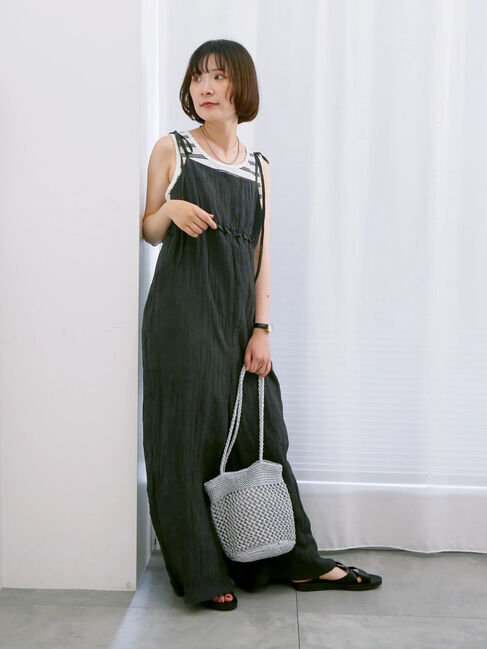 Samansa Mos2 blue「◎アソートリブタンク」|Tシャツ・カットソー|