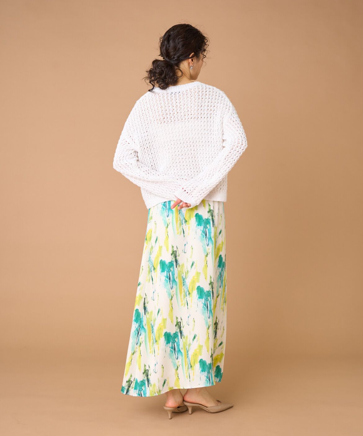 INED「プリントフレアスカート」|スカート|