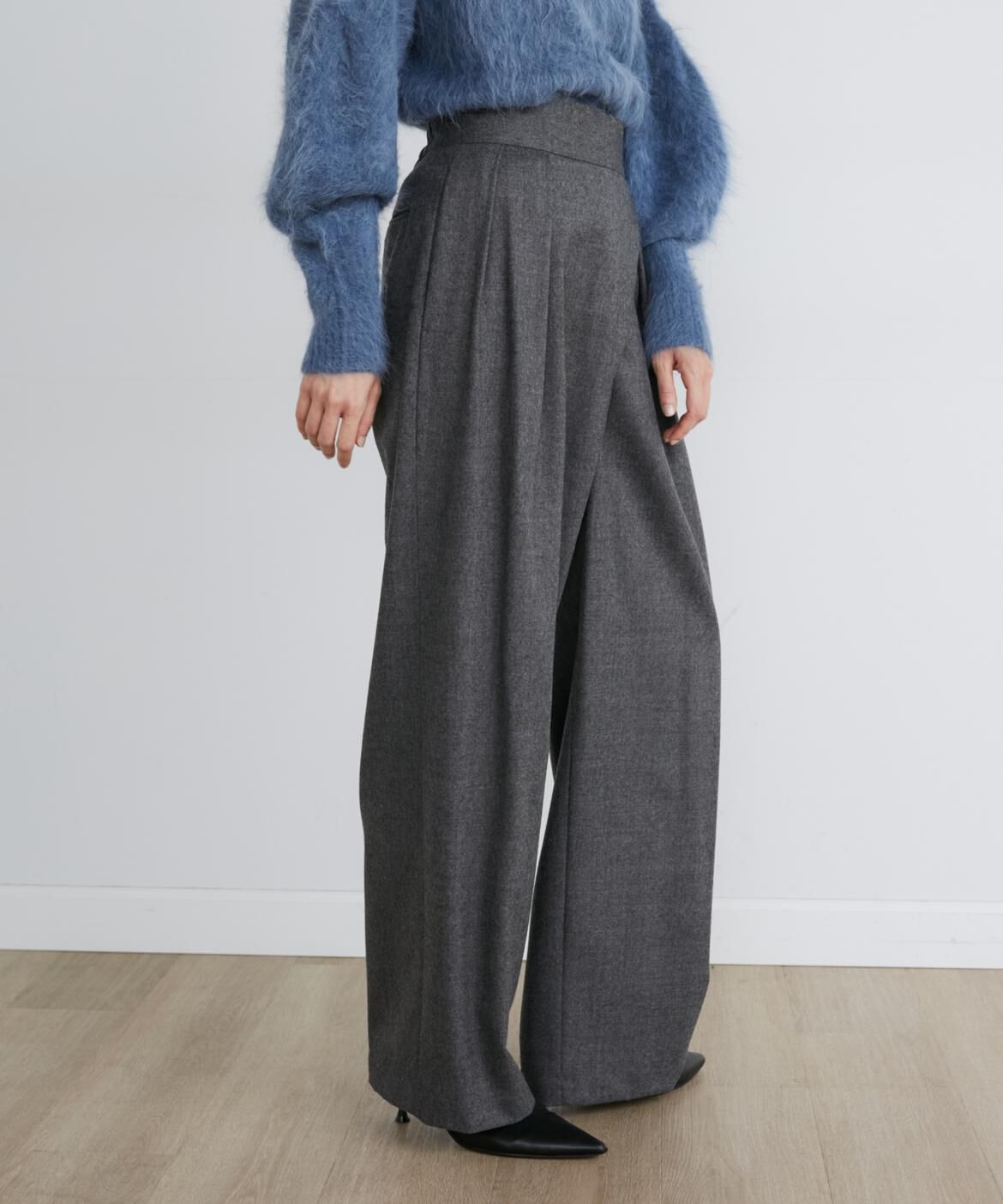 INED「ウールサキソニーラップパンツ《la veille by SUPERIOR CLOSET》」|スラックス|