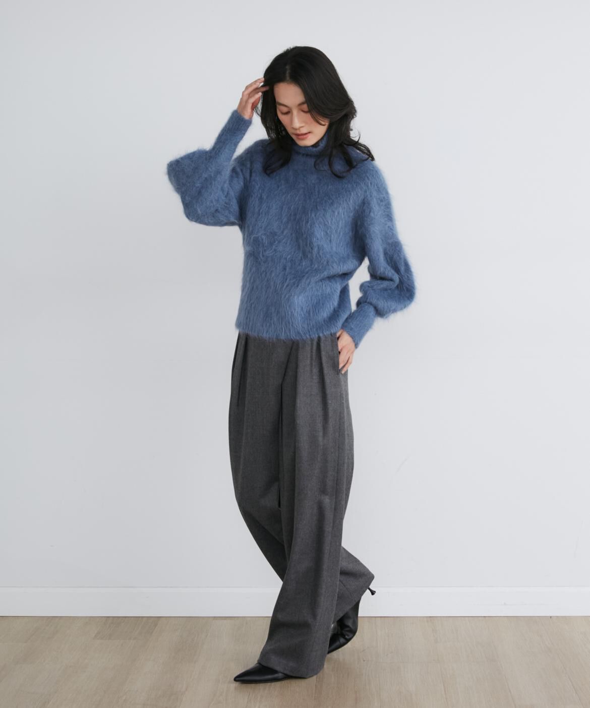 INED「ウールサキソニーラップパンツ《la veille by SUPERIOR CLOSET》」|スラックス|