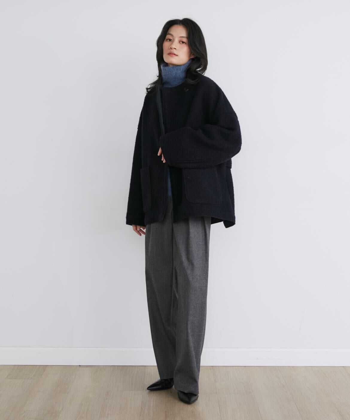 INED「ウールサキソニーラップパンツ《la veille by SUPERIOR CLOSET》」|スラックス|