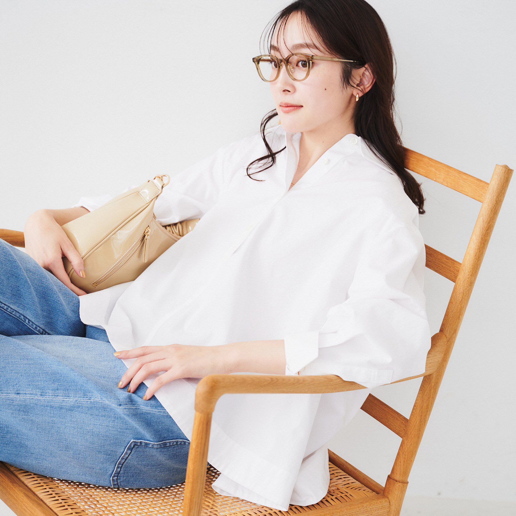 UNTITLED「【体型カバー】タイプライター テントシャツ」|シャツ・ブラウス|オフホワイト(003