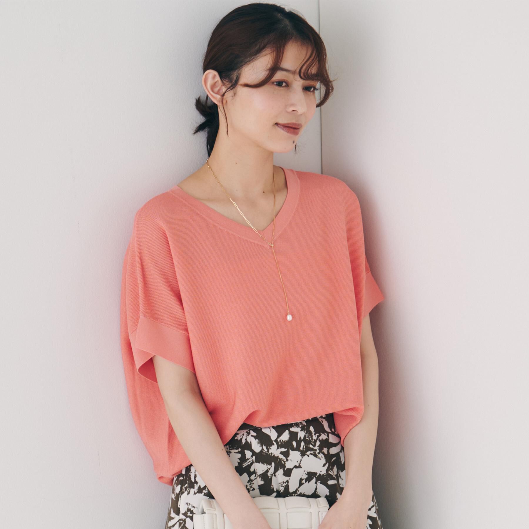 UNTITLED「【12色展開/体型カバー/2way】バウンドスリーブニット」|ニット・セーター|