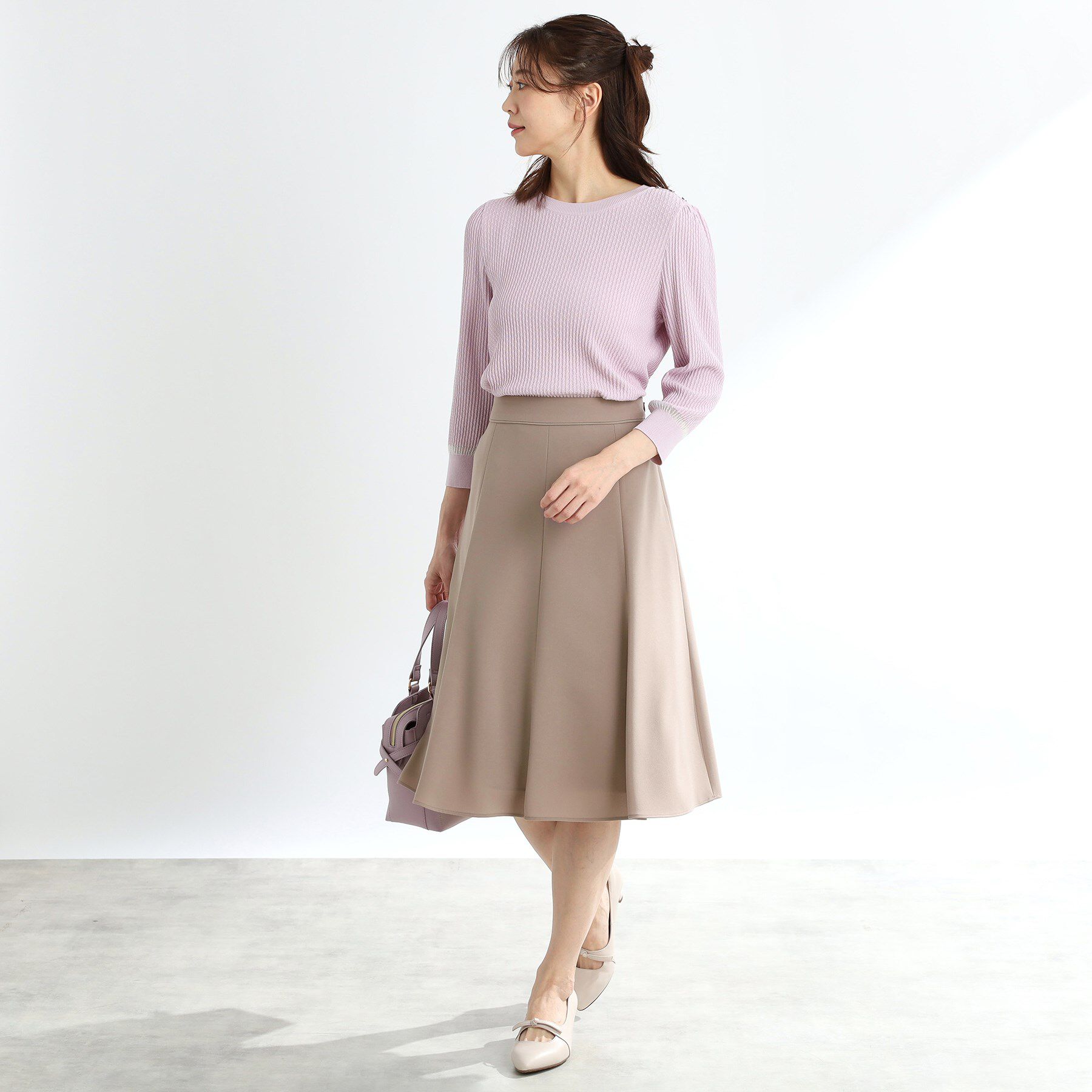 Reflect「【セットアップ可能】バックサテンフレアスカート」|スカート|