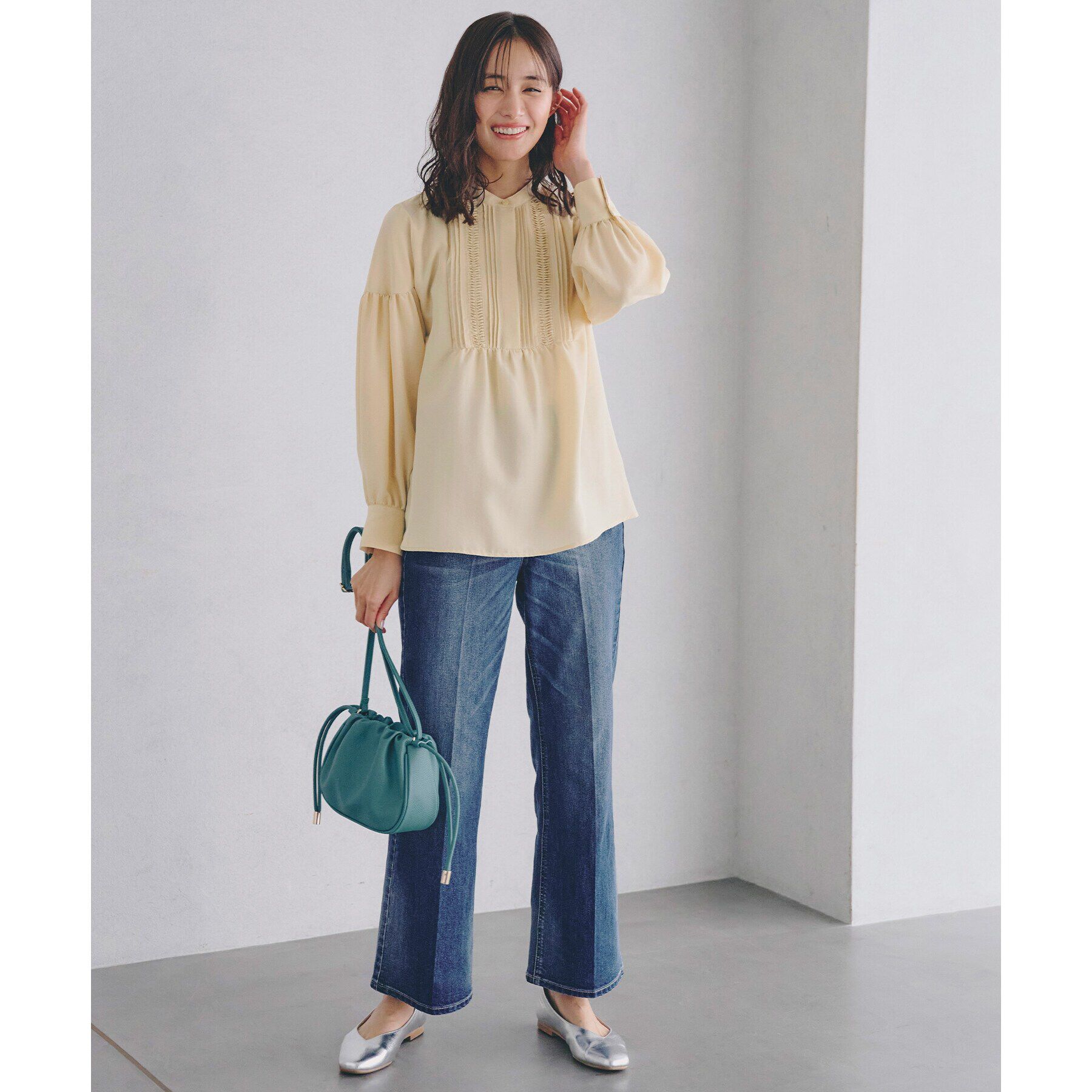 grove「ピンタックボリュームスリーブブラウス」|シャツ・ブラウス|