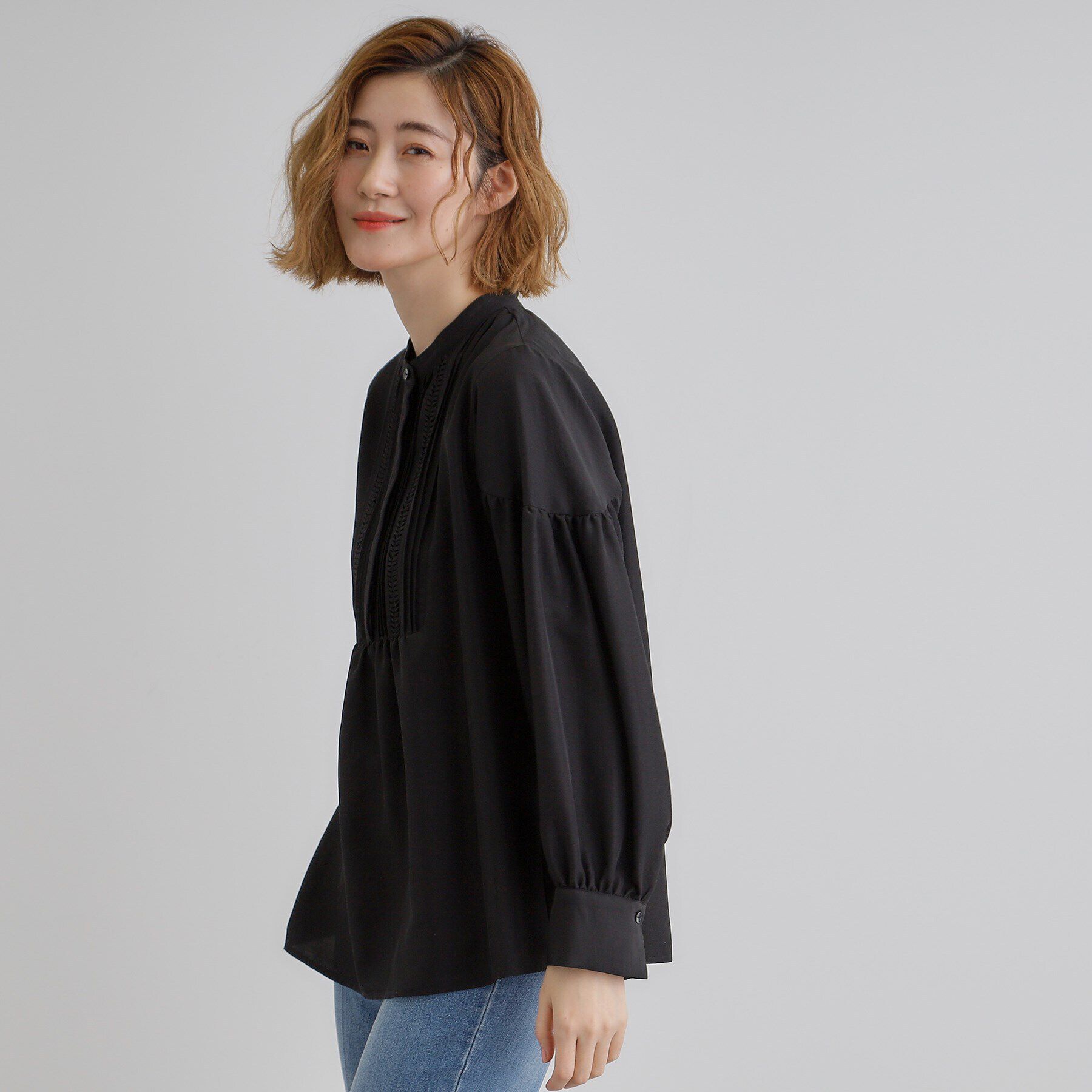 grove「ピンタックボリュームスリーブブラウス」|シャツ・ブラウス|