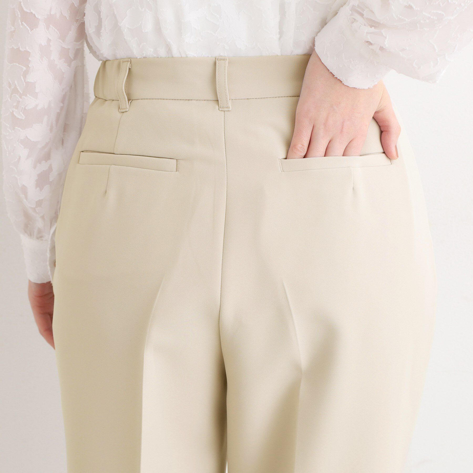 grove「【マシンウォッシュ／防シワ/SS-3L】ストレッチテーパードパンツ」|その他|