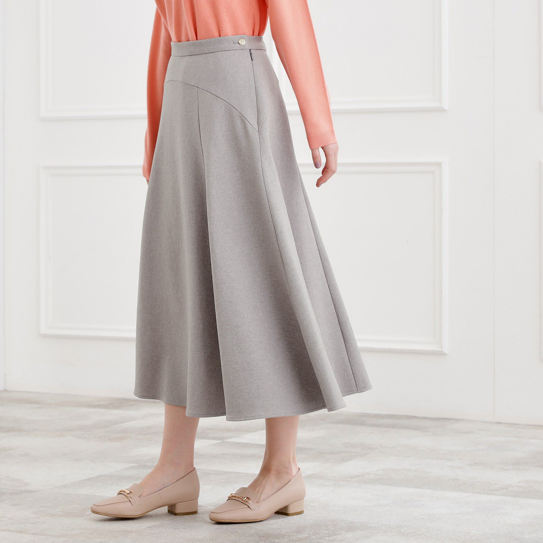 grove「ウーリッシュフレアスカート」|スカート|