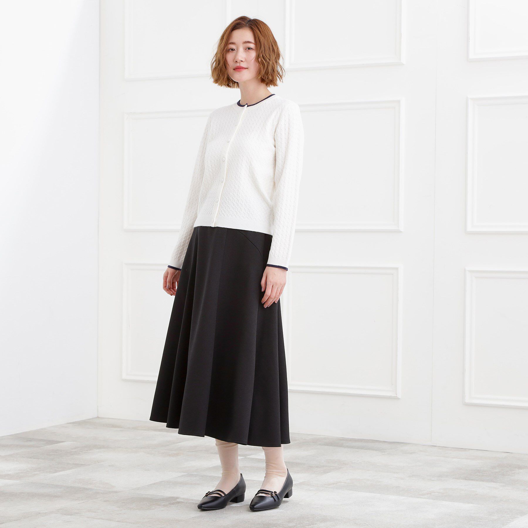 grove「ウーリッシュフレアスカート」|スカート|