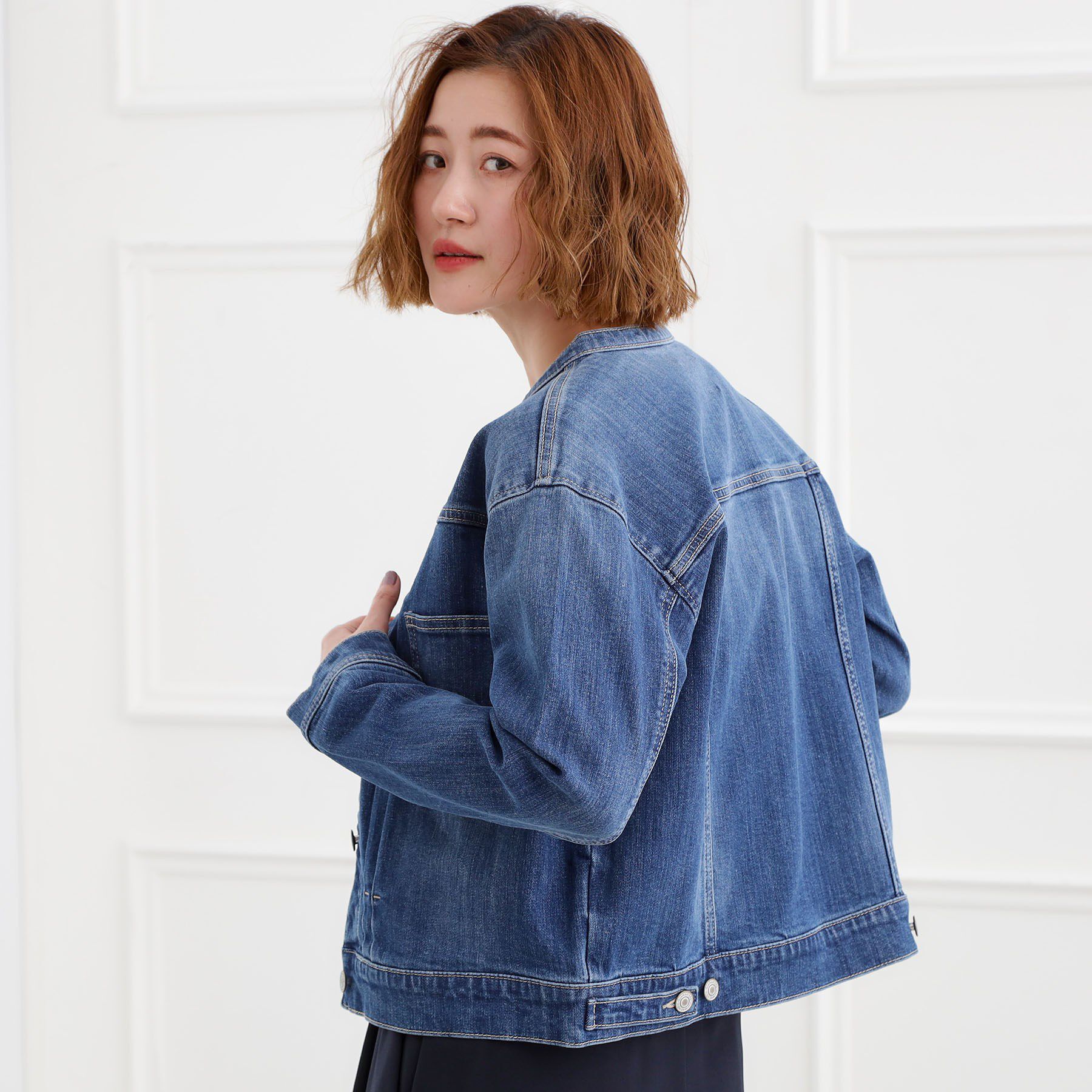 grove「着心地軽やか、動きやすいストレッチデニムジャケット」|デニムジャケット|
