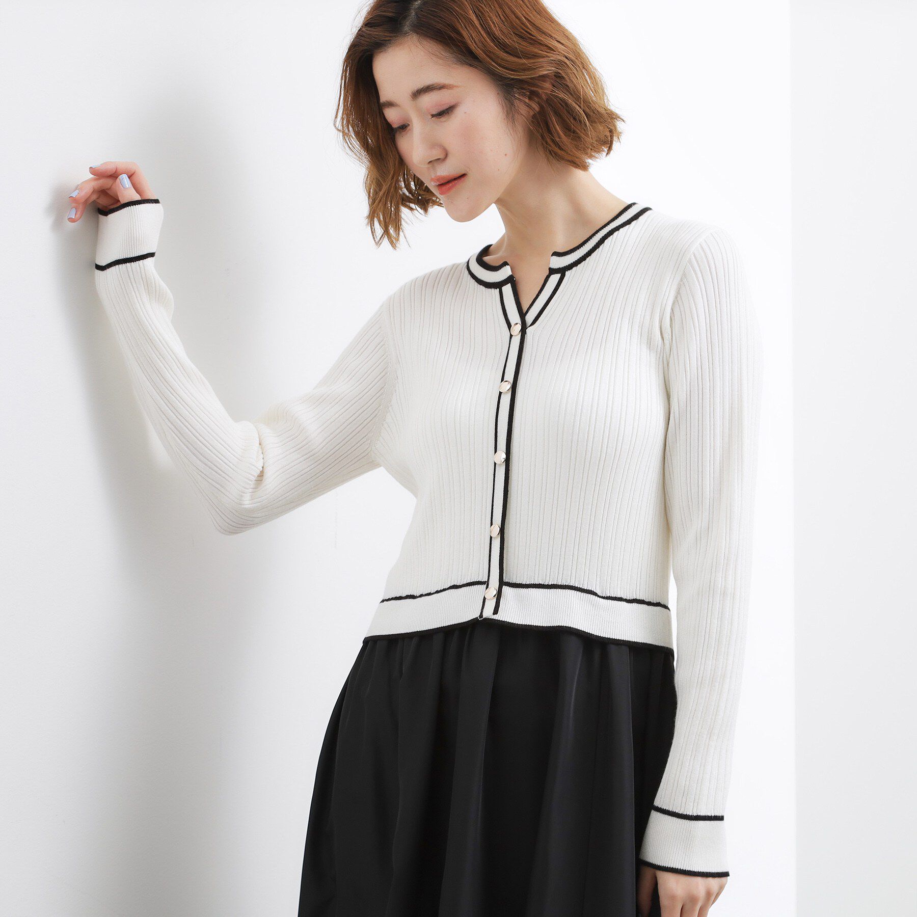 grove「一枚で装いが整う　マルチボーダーアソートドッキングワンピース」|ワンピース|