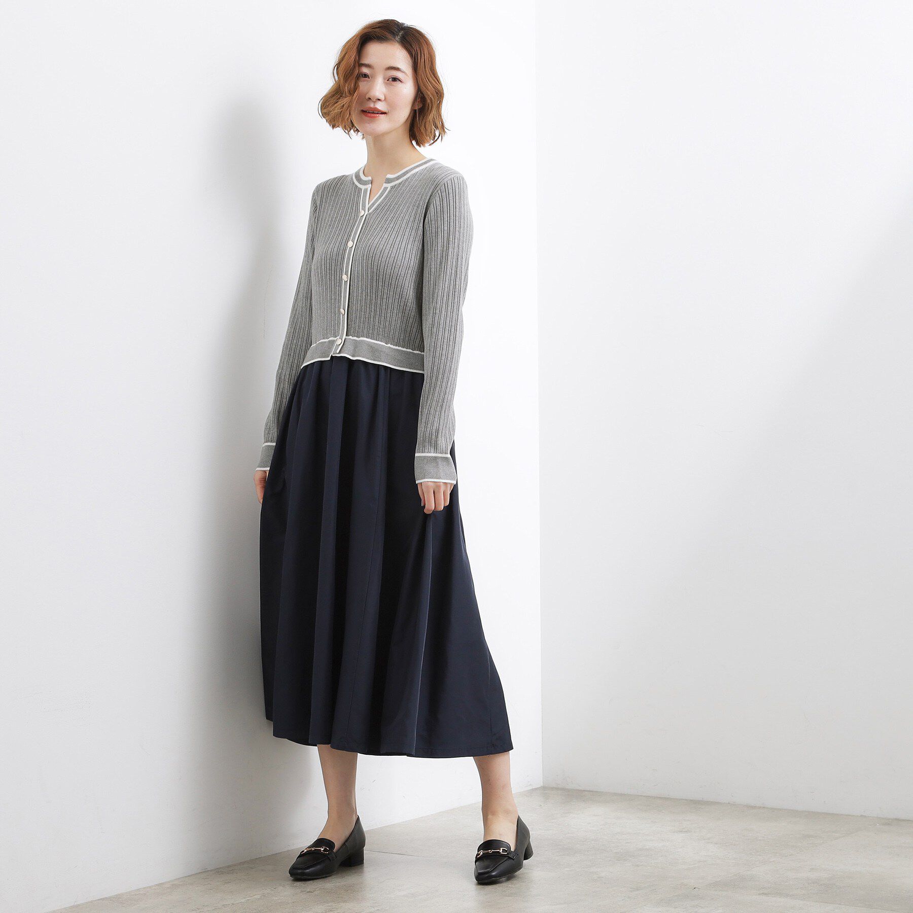 grove「一枚で装いが整う　マルチボーダーアソートドッキングワンピース」|ワンピース|