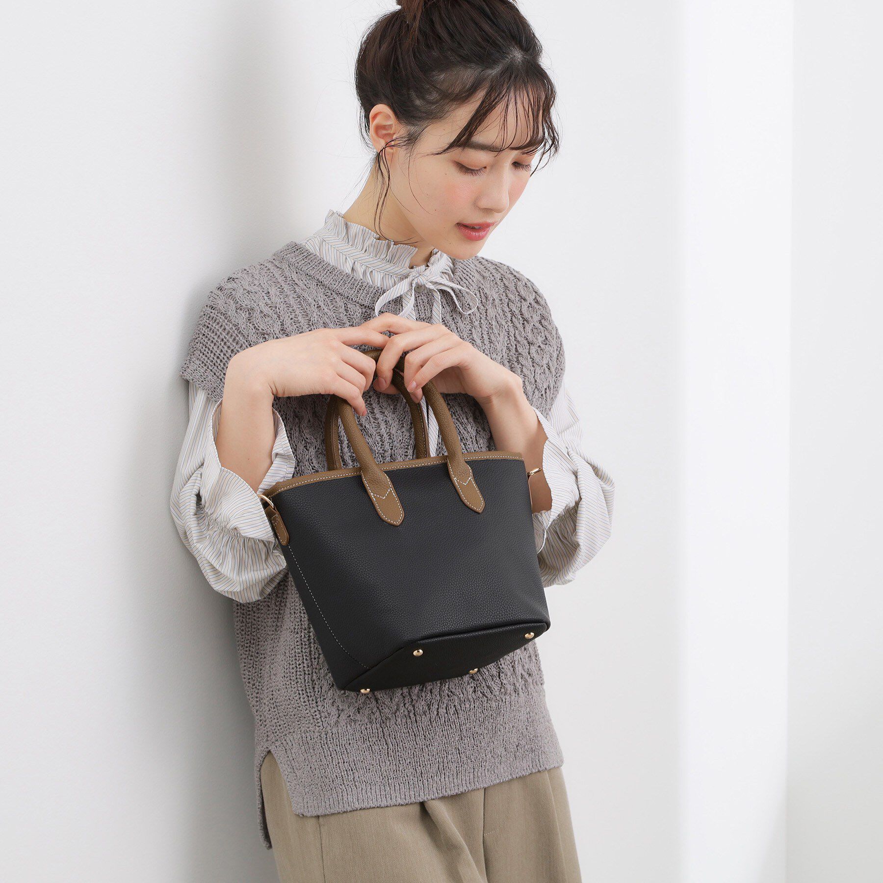 grove「パイピング2WAYトート」|トートバッグ|