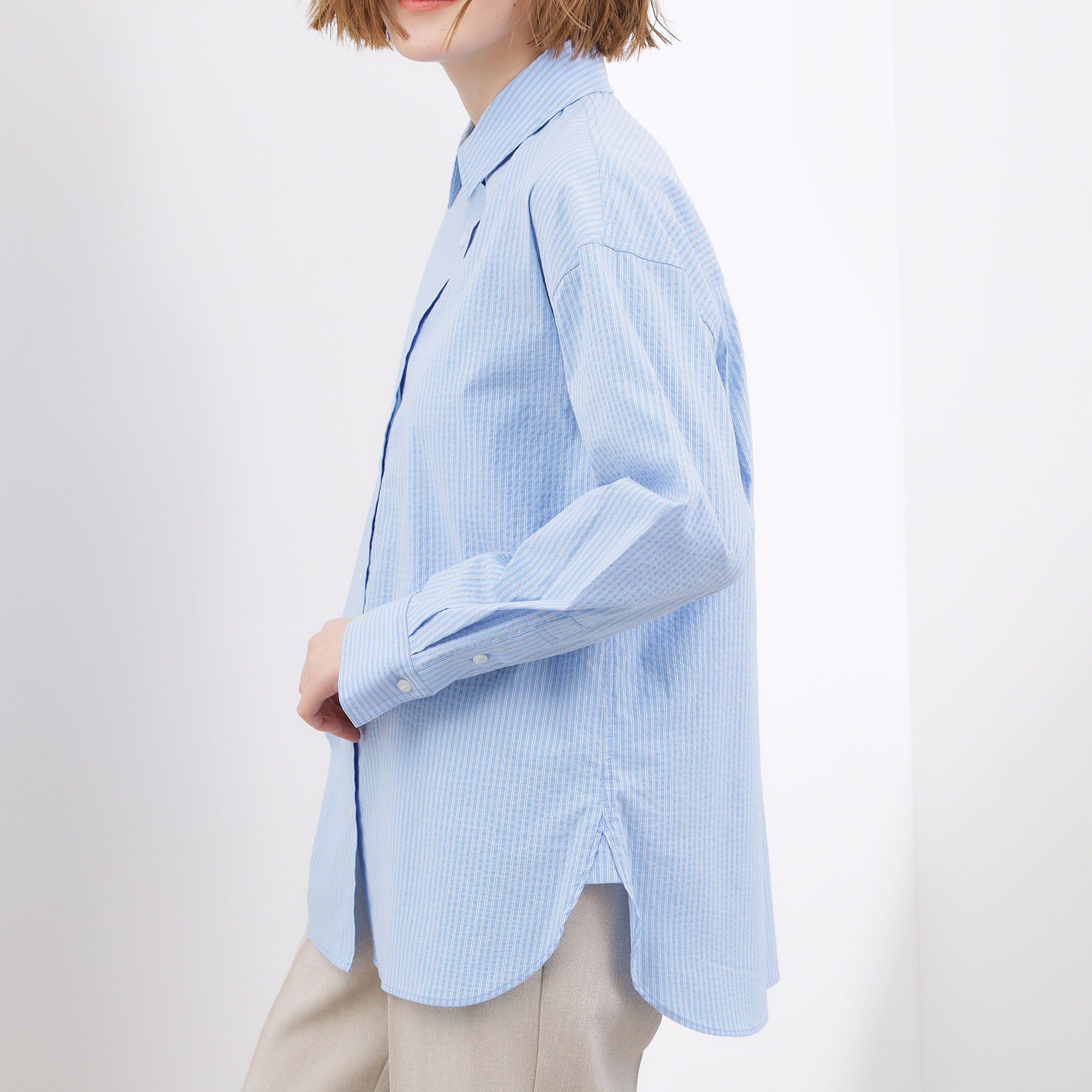 grove「一度着たら手放せない、驚きの伸びを備えたコットンナイロンストレッチシャツ」|シャツ・ブラウス|