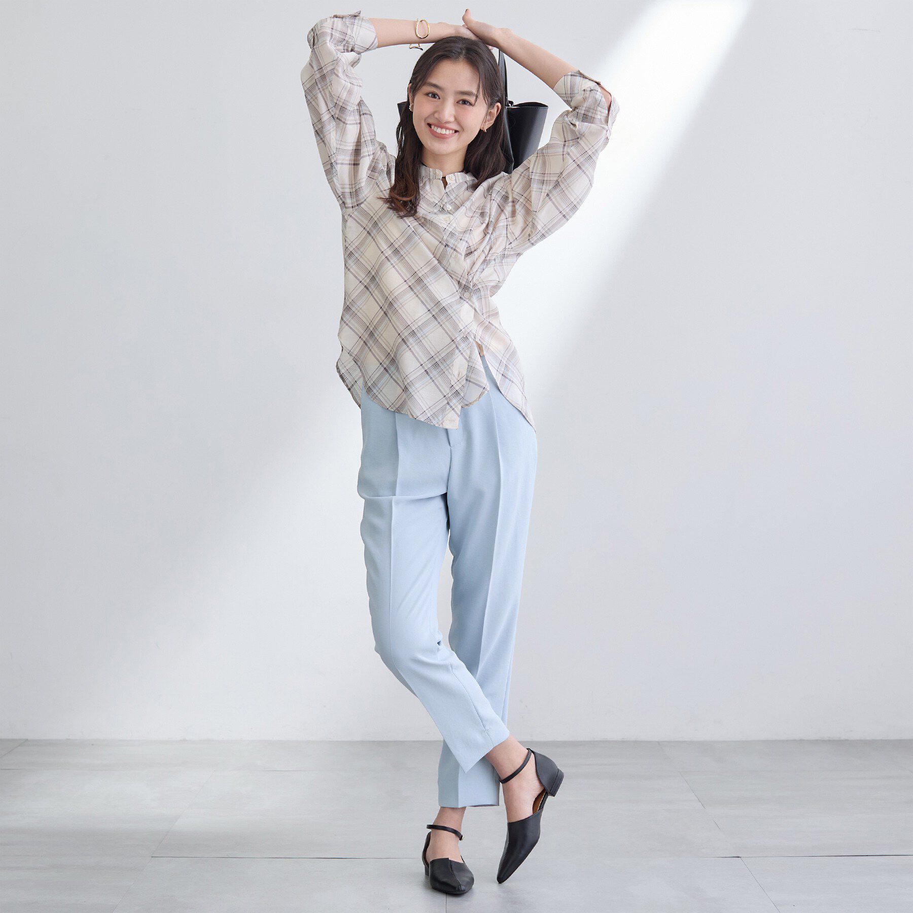 INDIVI「【洗える／UVケア／SETUP可】着る日傘テーパードパンツ」|その他|