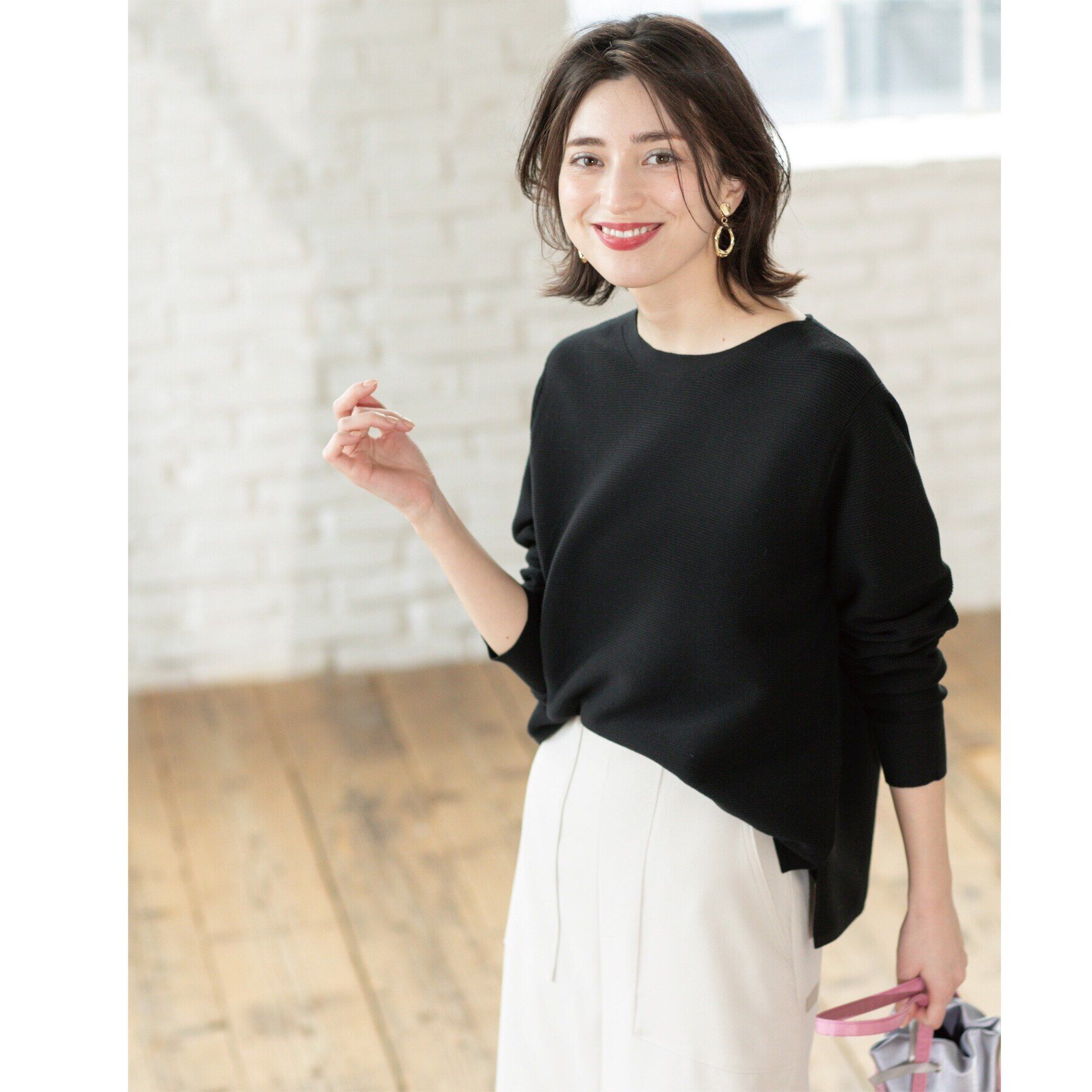 OPAQUE.CLIP「ボートネックニット/オーガニックコットン混【UV/洗濯機洗い可】」|ニット・セーター|