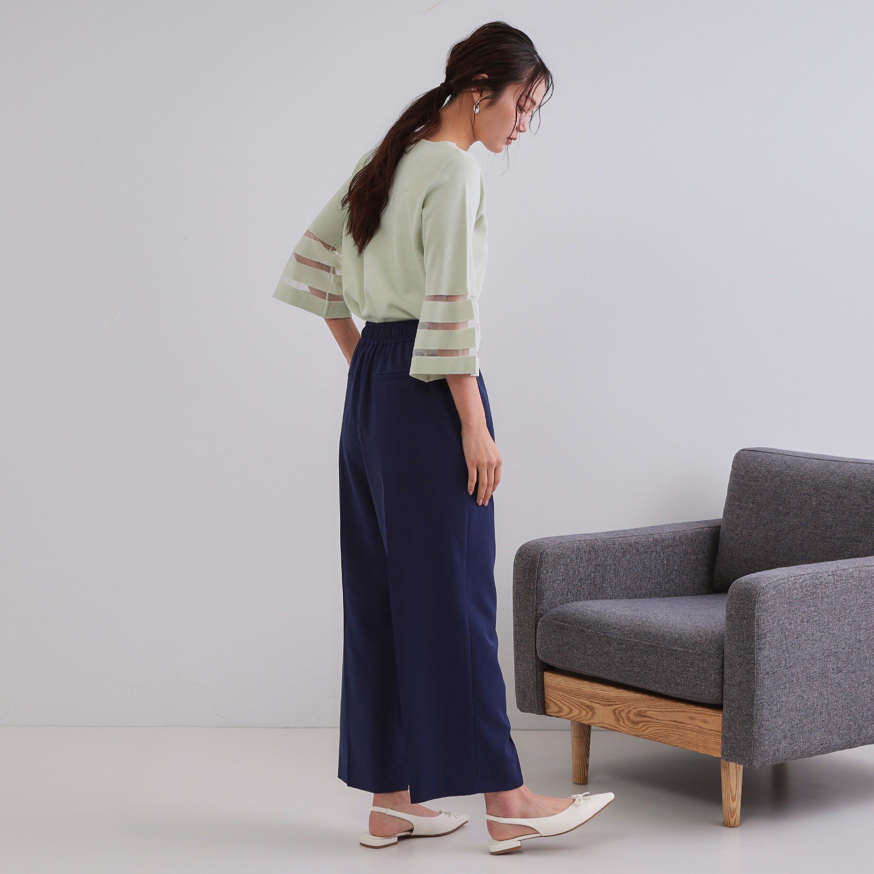 OPAQUE.CLIP「《6色展開/丈が選べる》美脚イージーワイドパンツ/セットアップ対応【ストレッチ/洗濯機洗い可/防シワ」|その他|