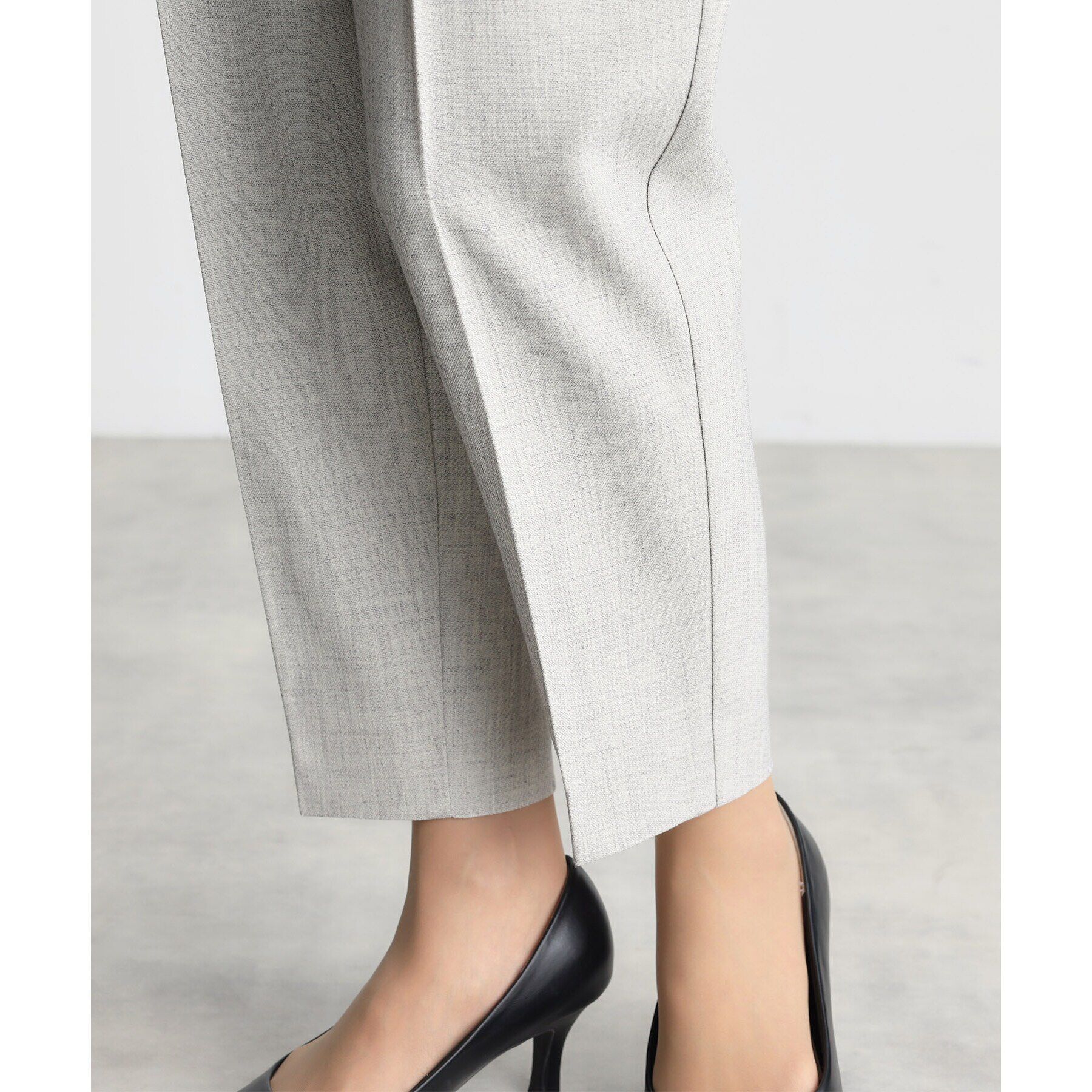 THE SHOP TK「【ONOFF活躍/セレモニー/通勤】杢調カルゼテーパードパンツ/洗える」|その他|