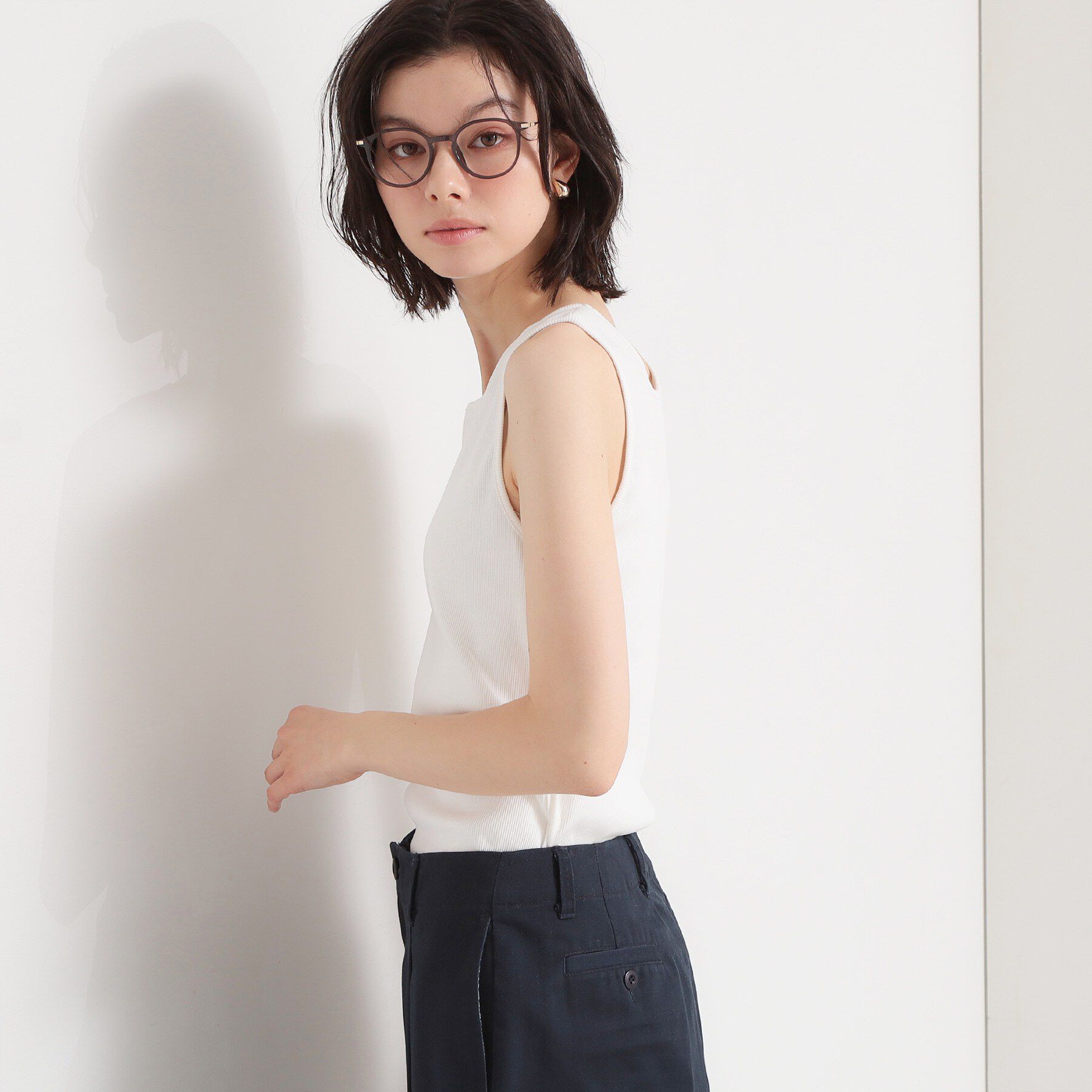 THE SHOP TK「【前後2WAY】スクエアネックテレコタンク」|キャミソール|