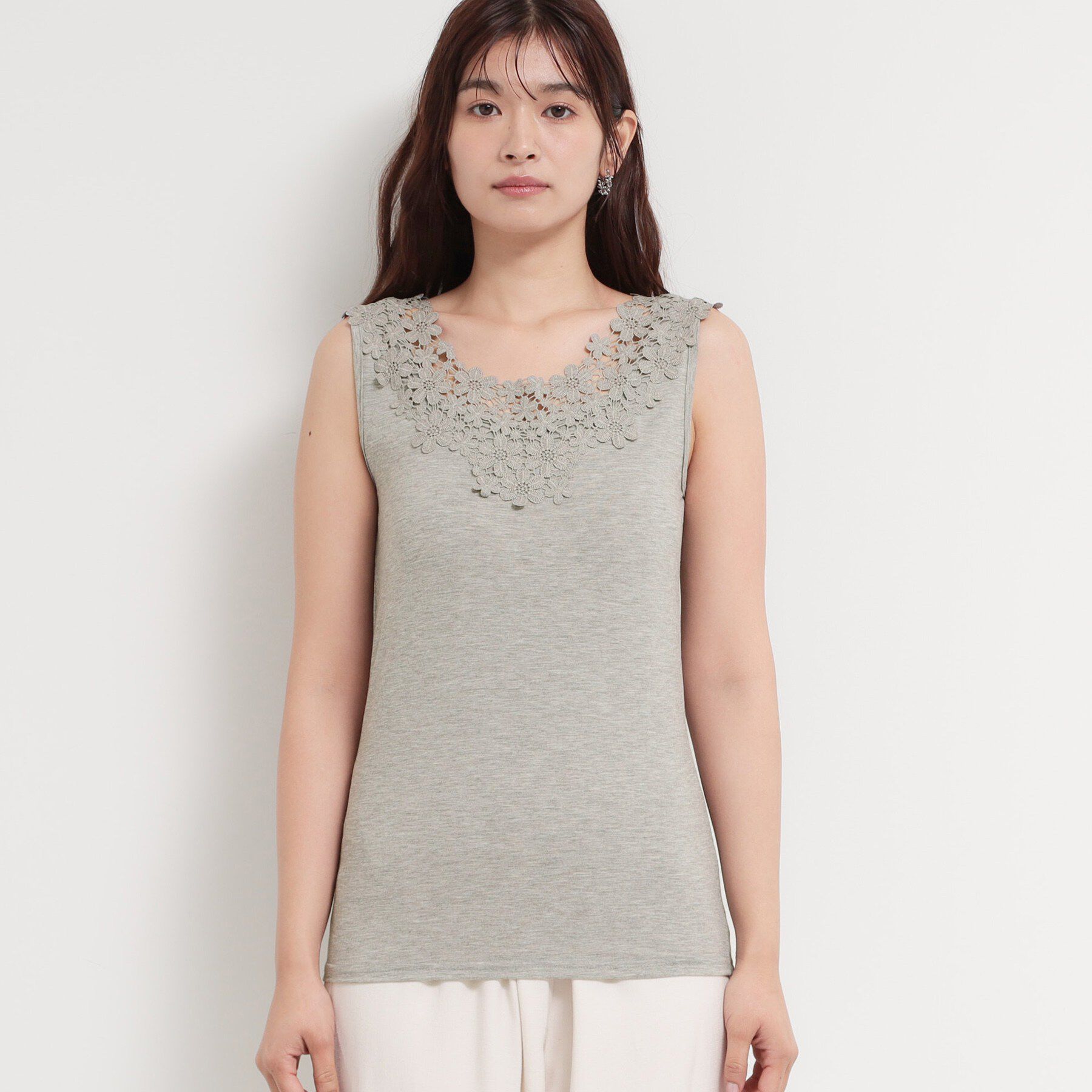 THE SHOP TK「モチーフレースタンク」|キャミソール|
