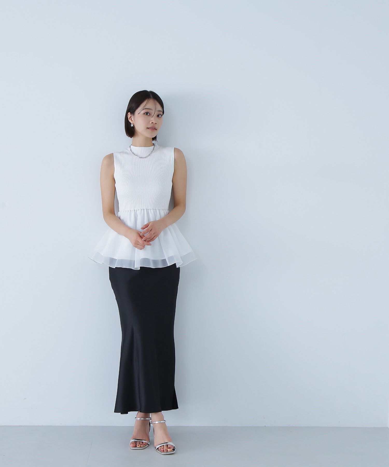  「サイドスリットバイアスナロースカート」|スカート|