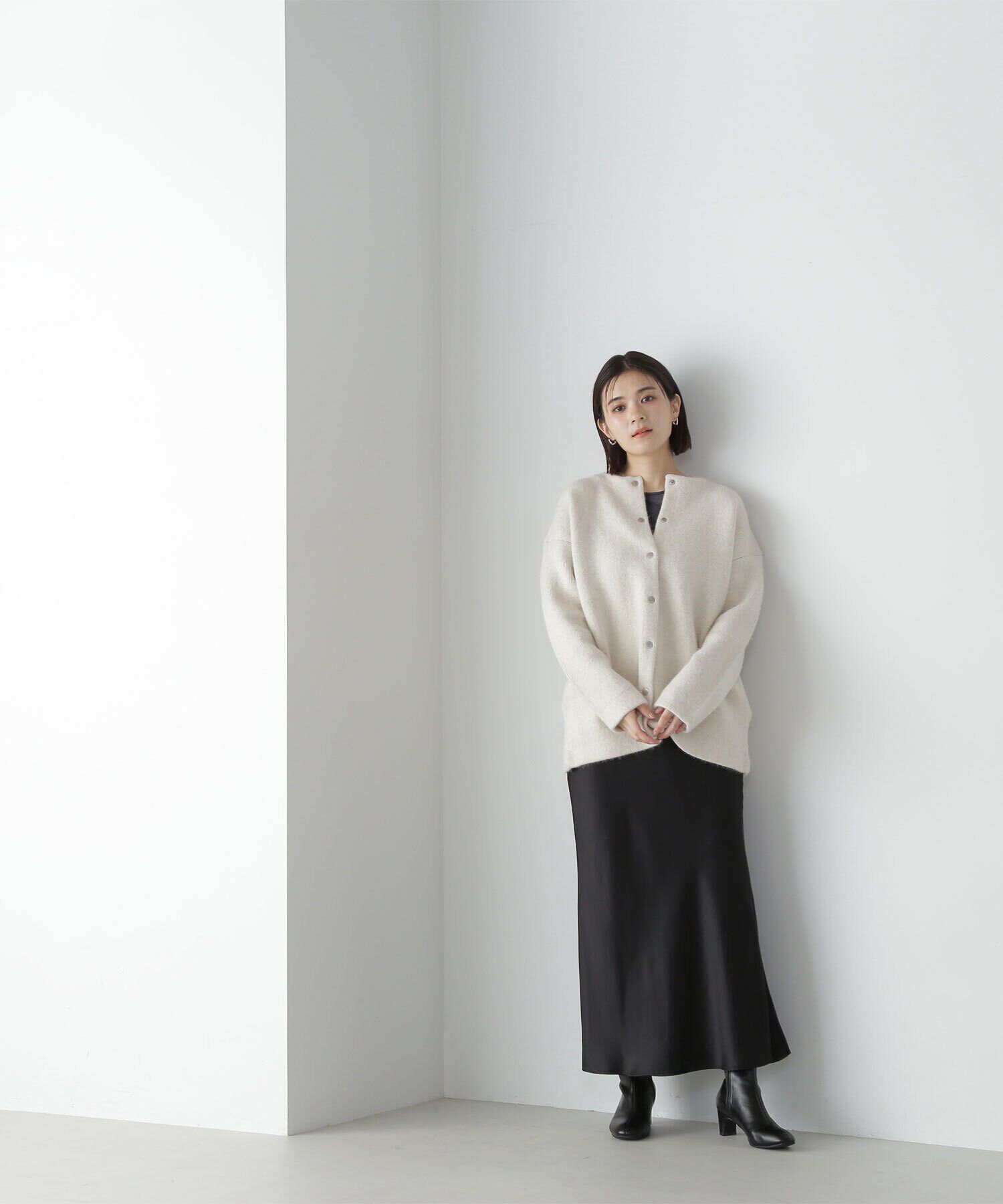  「サイドスリットバイアスナロースカート」|スカート|