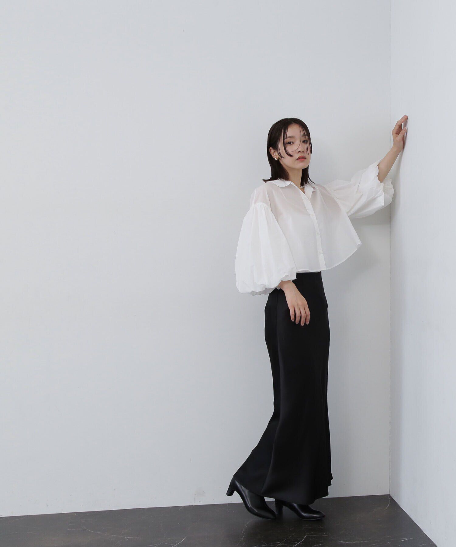  「サイドスリットバイアスナロースカート」|スカート|