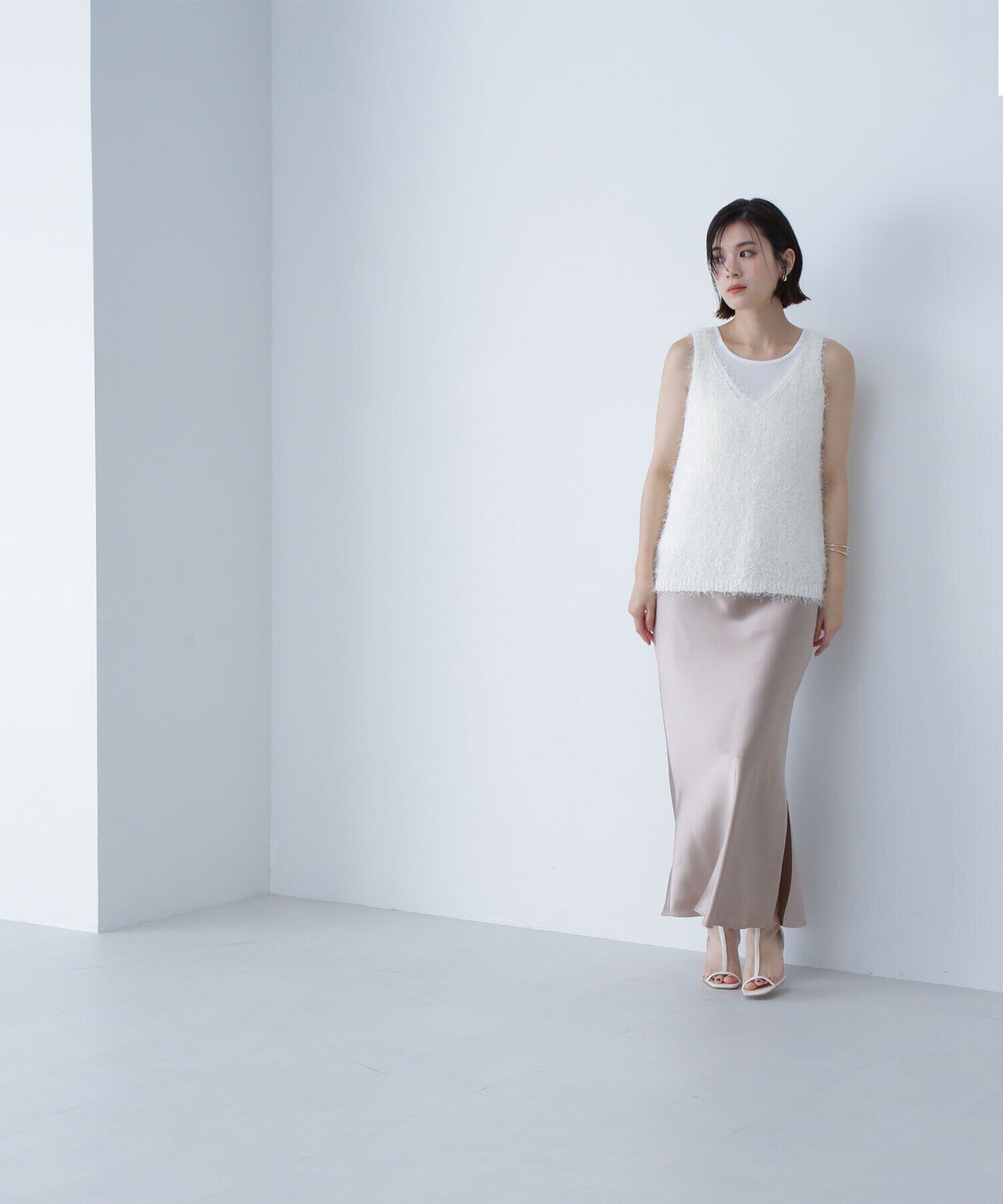  「サイドスリットバイアスナロースカート」|スカート|