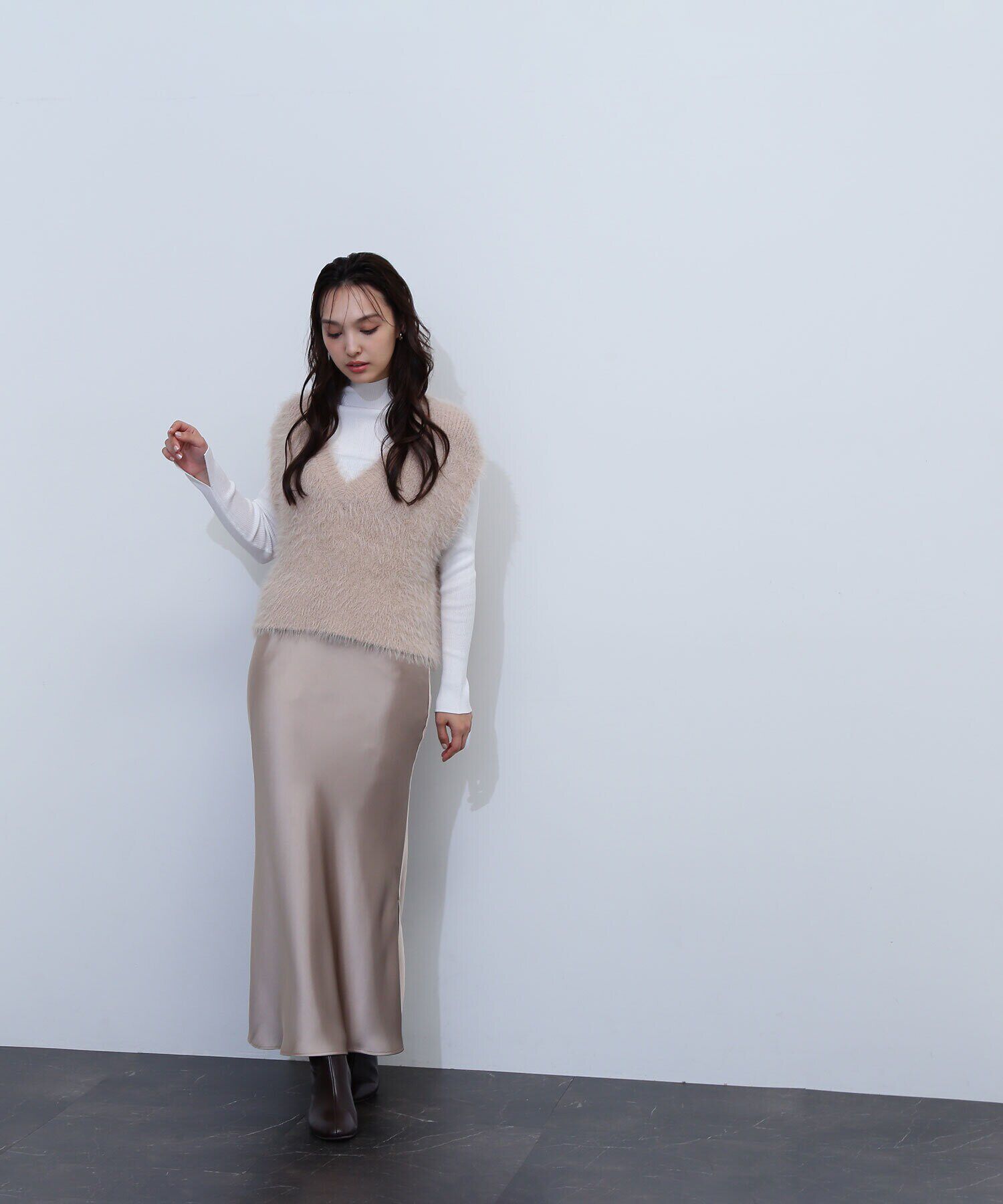  「サイドスリットバイアスナロースカート」|スカート|