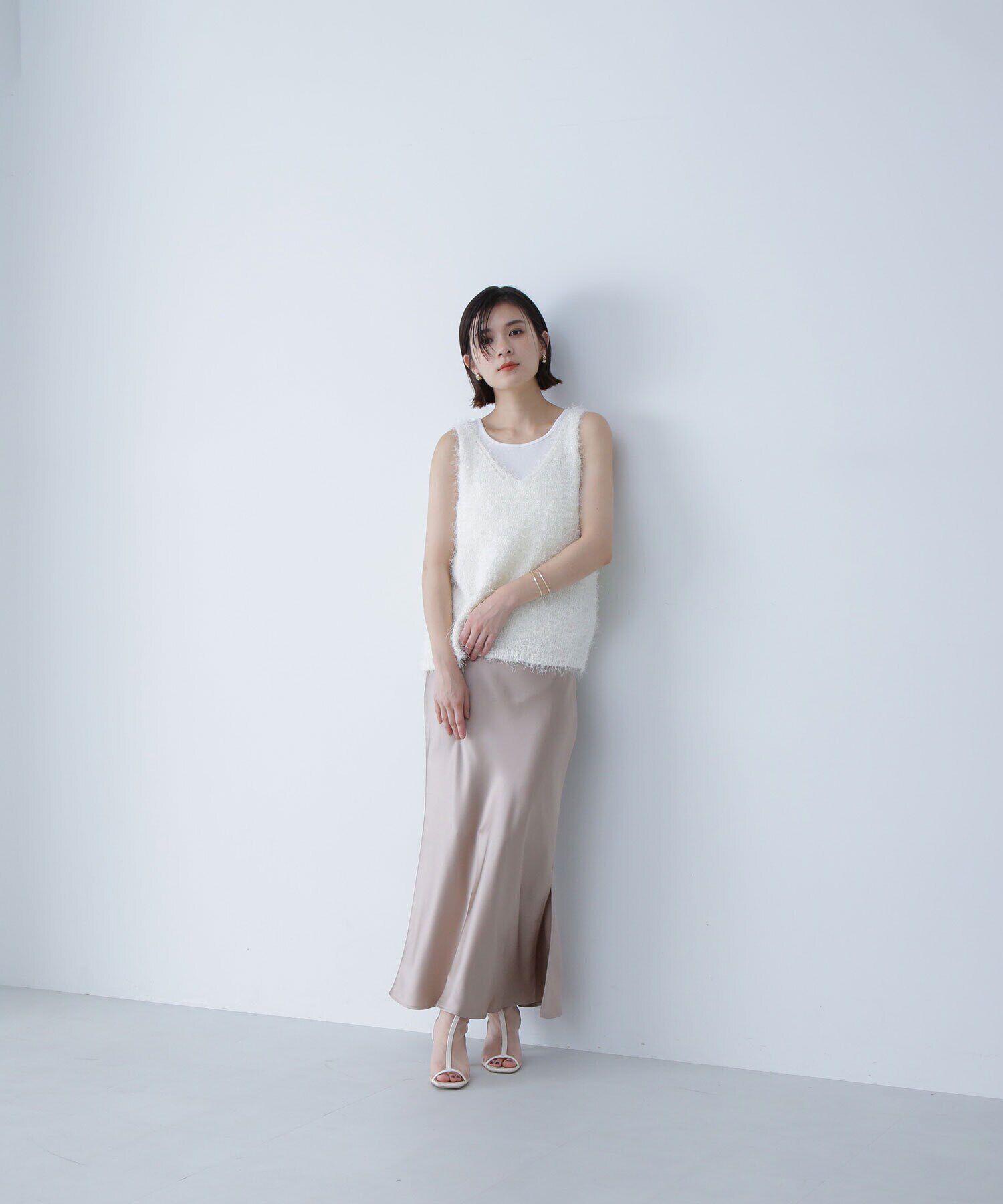  「サイドスリットバイアスナロースカート」|スカート|