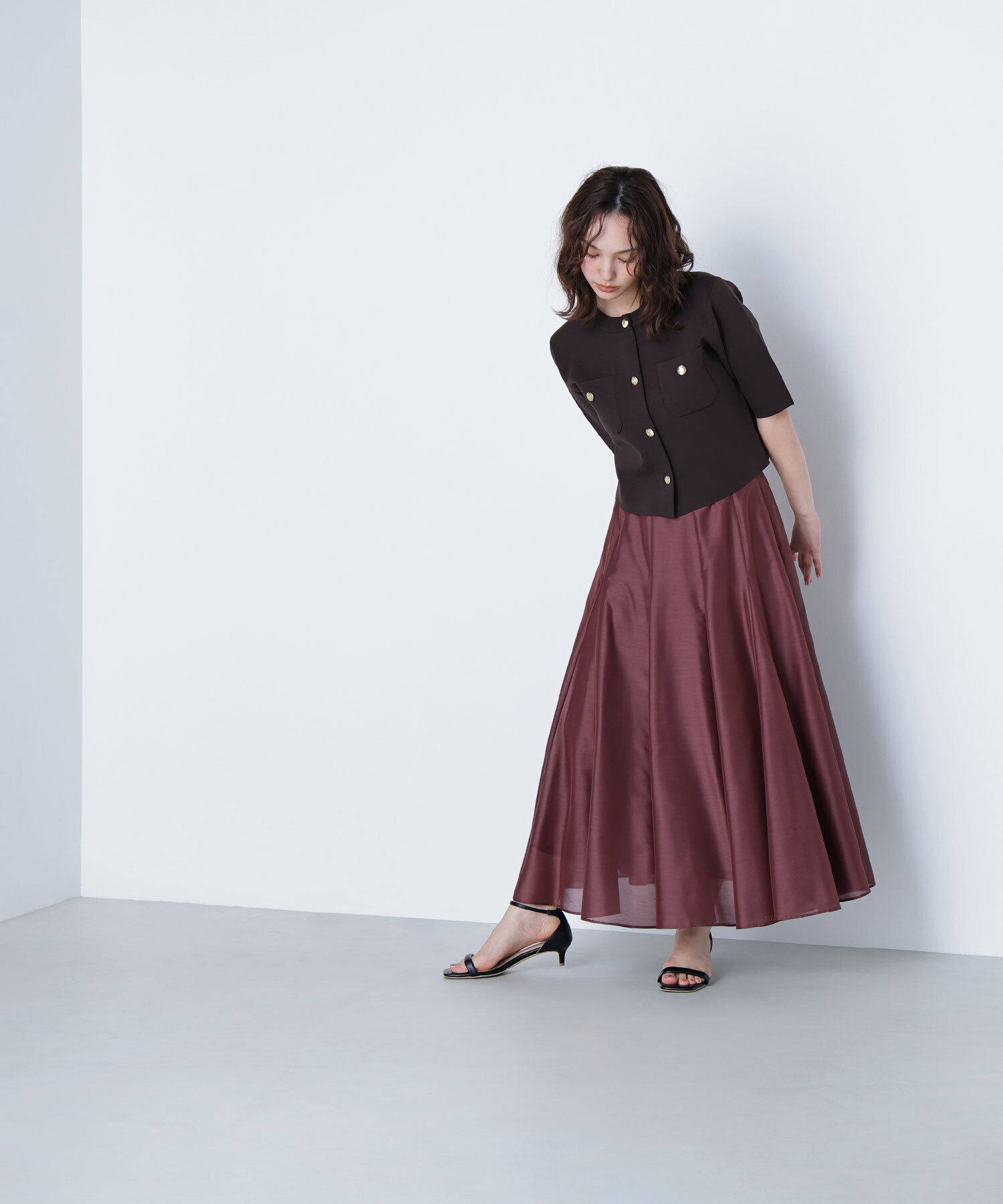  「シャイニーシアーボイルスカート」|スカート|