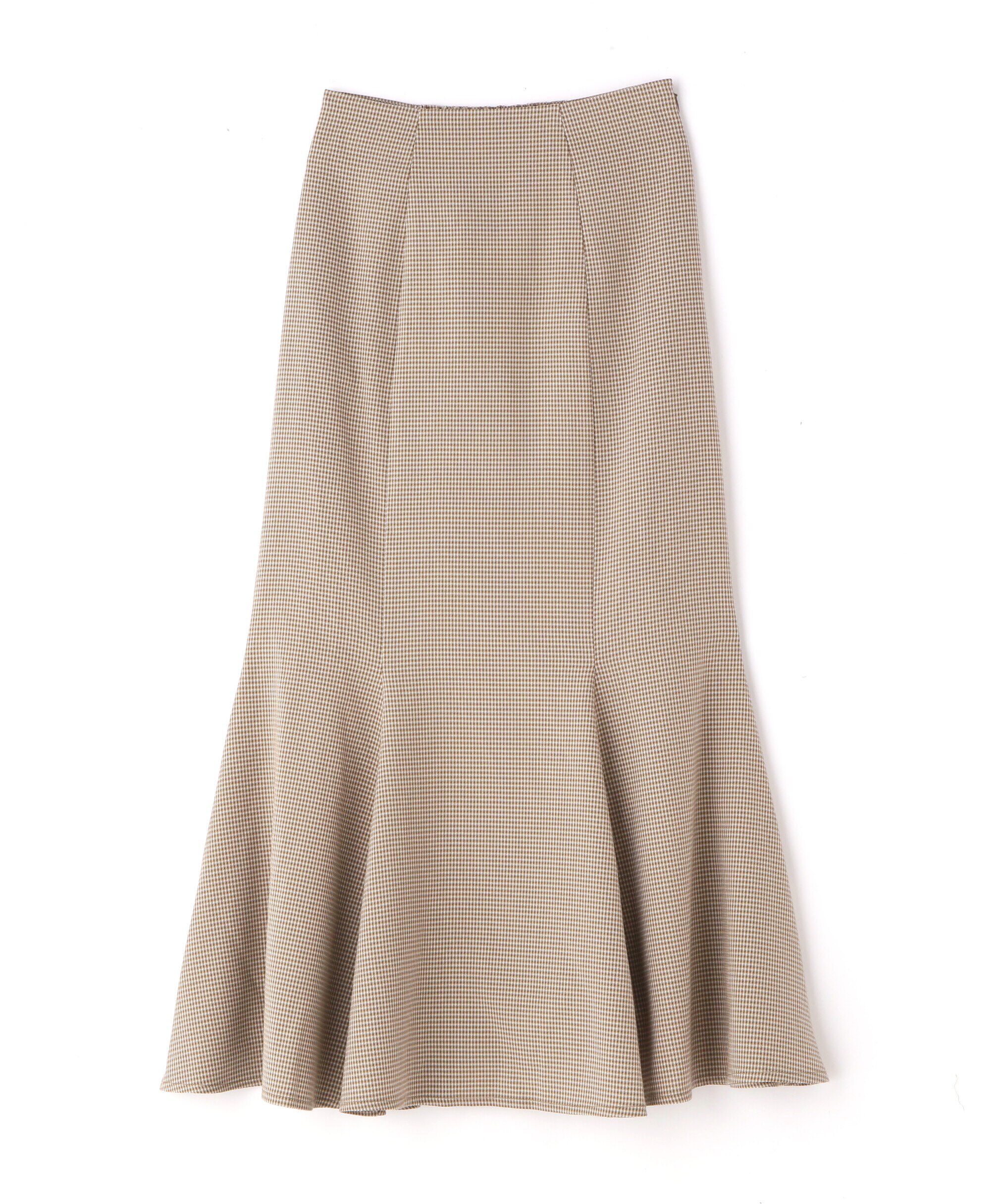  「カラーチェックマーメイドスカートⅡ」|スカート|ベージュチェ 1