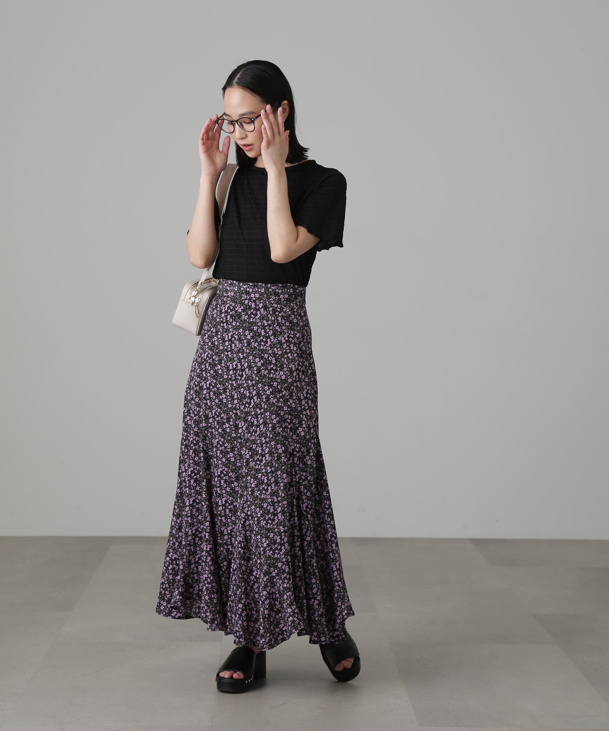  「フラワーエスカルゴマーメイドスカート」|スカート|