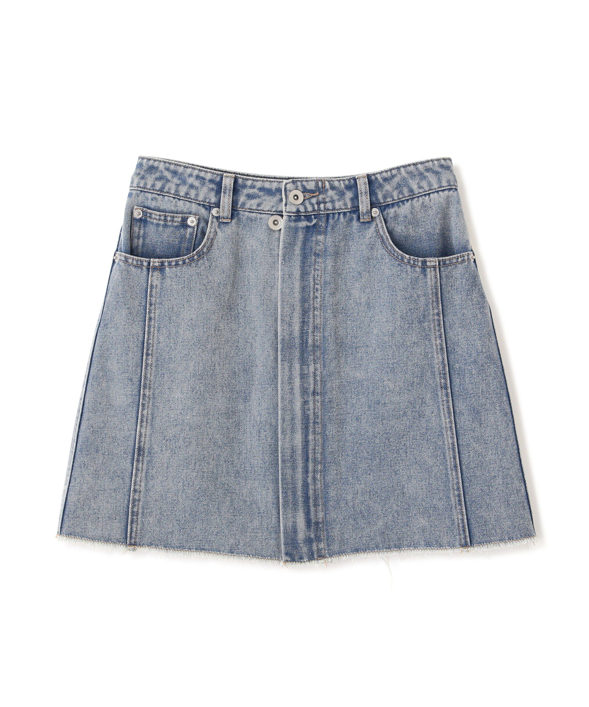  「［レイヤード可］デニムラップミニスカート」|スカート|