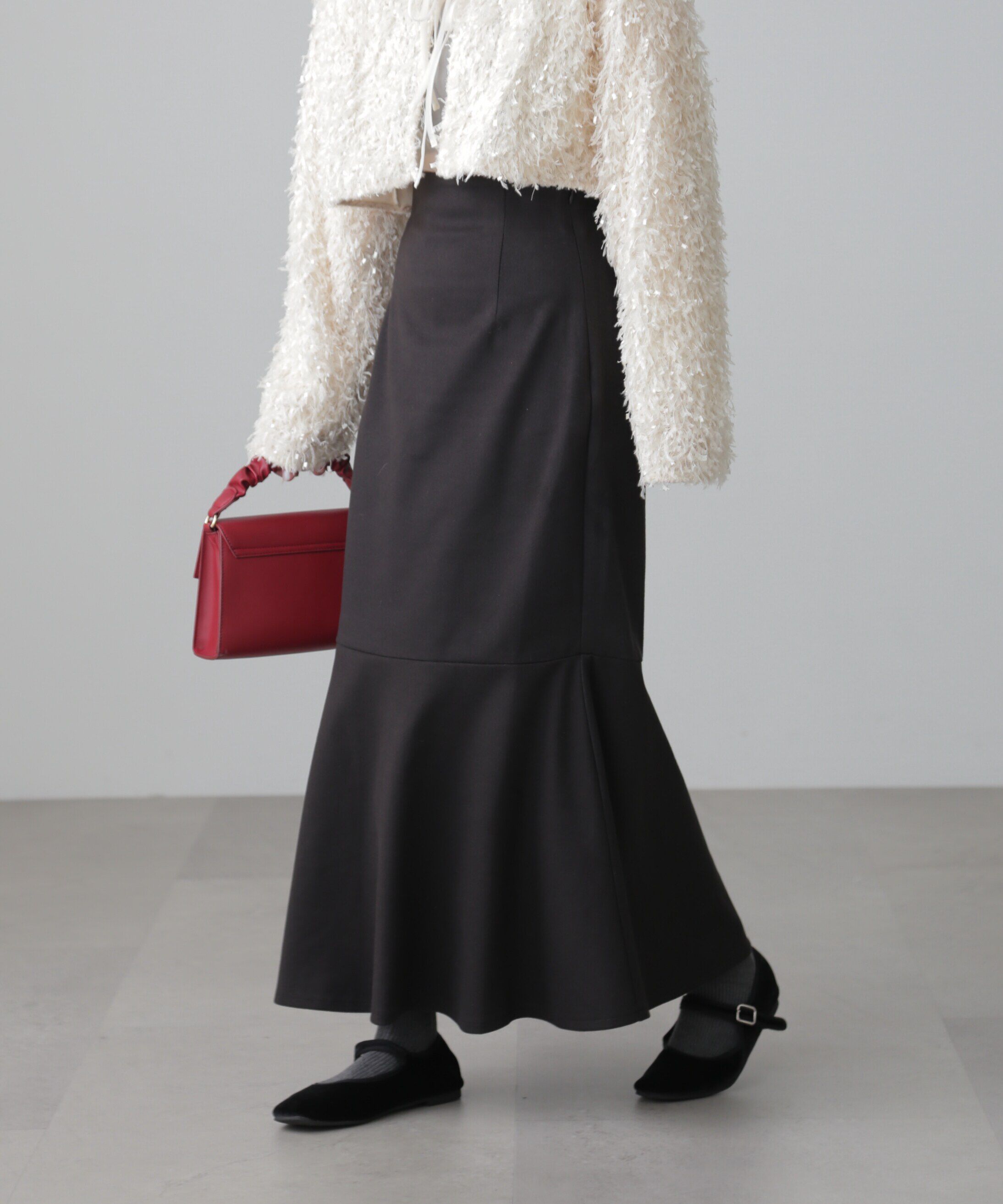  「起毛ストレッチマーメイドスカート」|スカート|