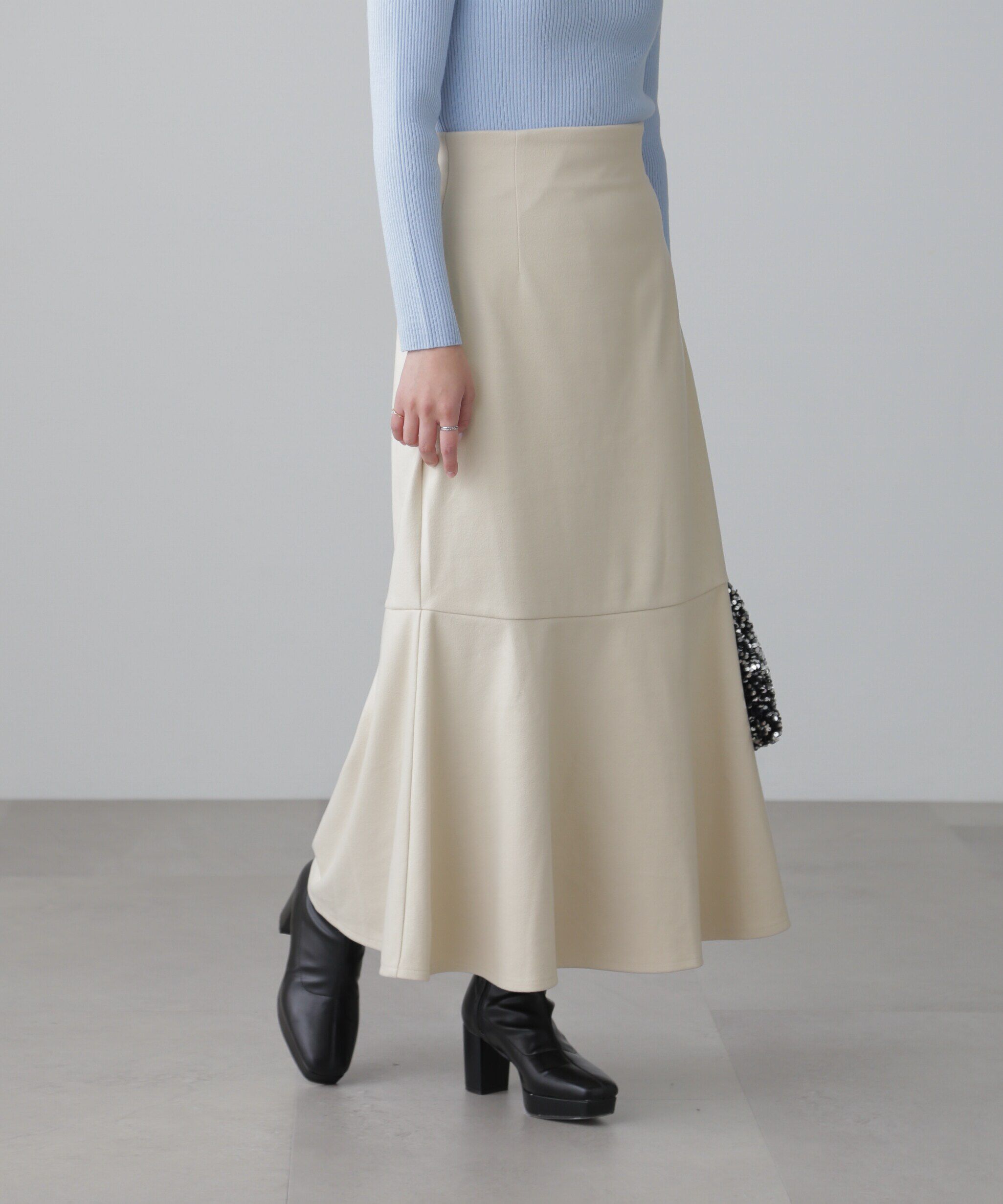  「起毛ストレッチマーメイドスカート」|スカート|