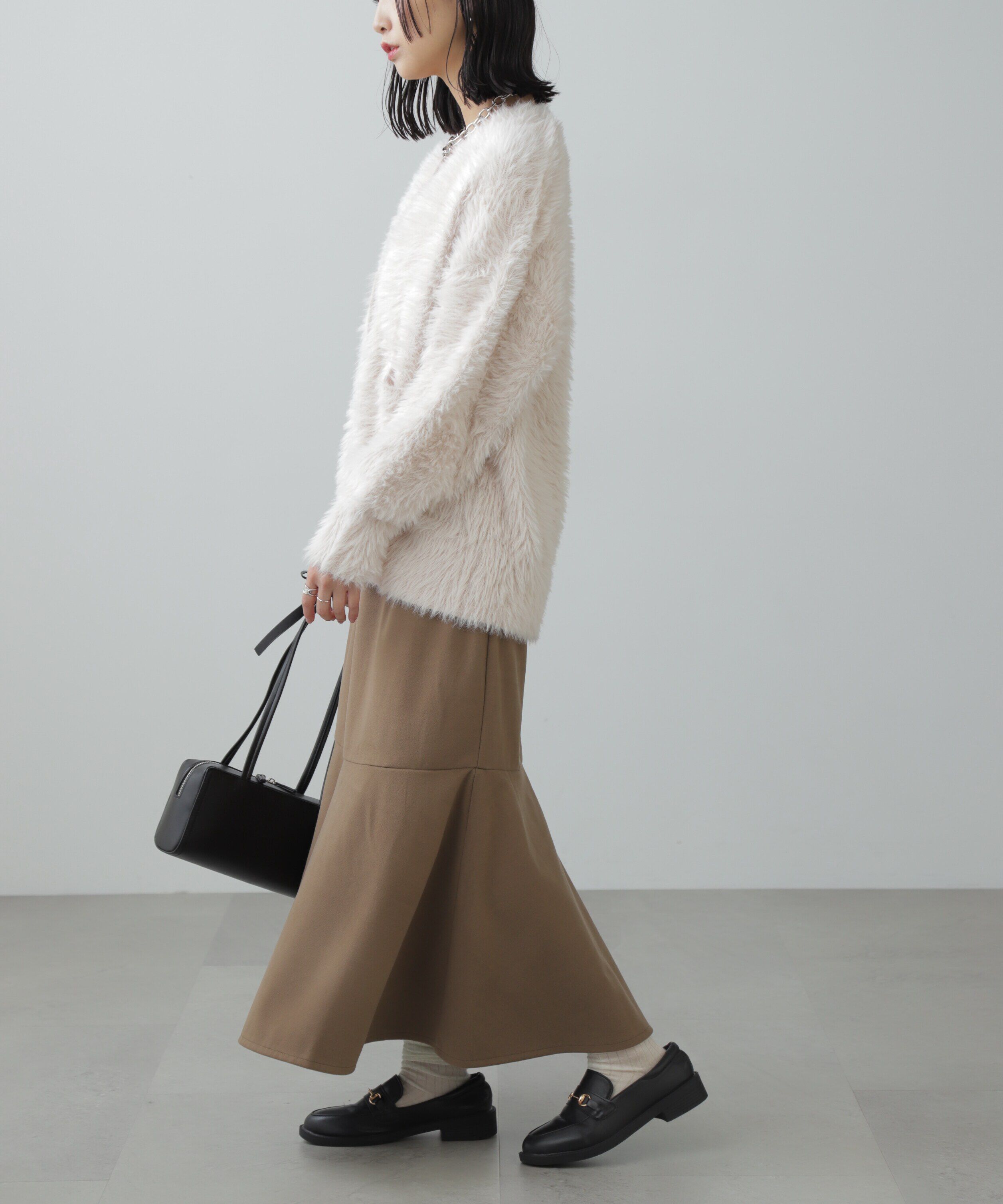  「起毛ストレッチマーメイドスカート」|スカート|
