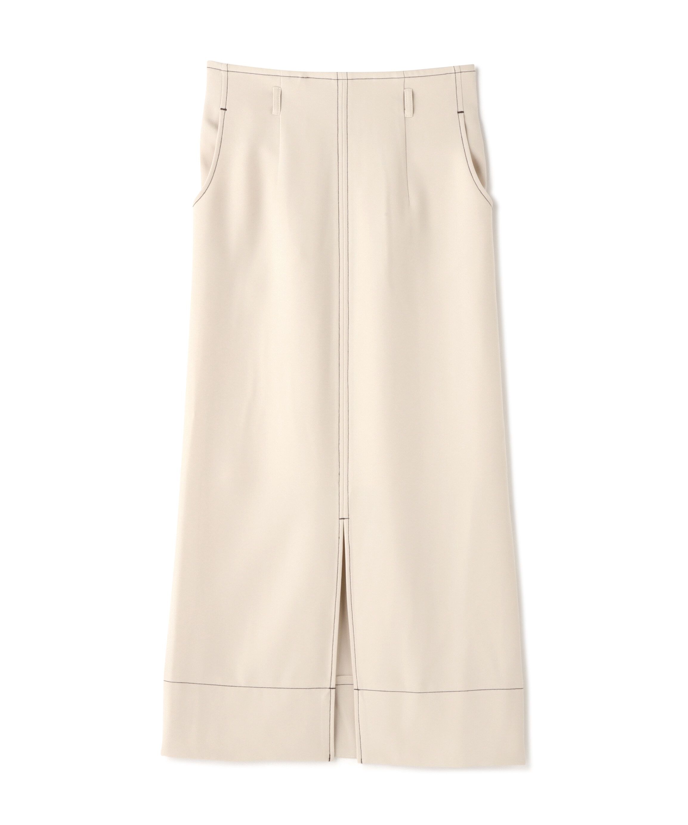  「配色ステッチハイウエストナロースカート」|スカート|