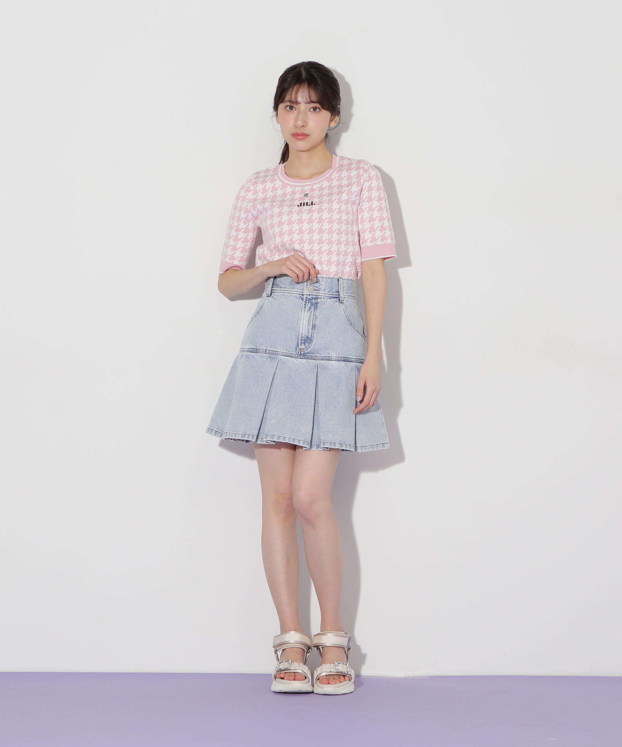  「半袖ジャガードニット」|ニット・セーター|