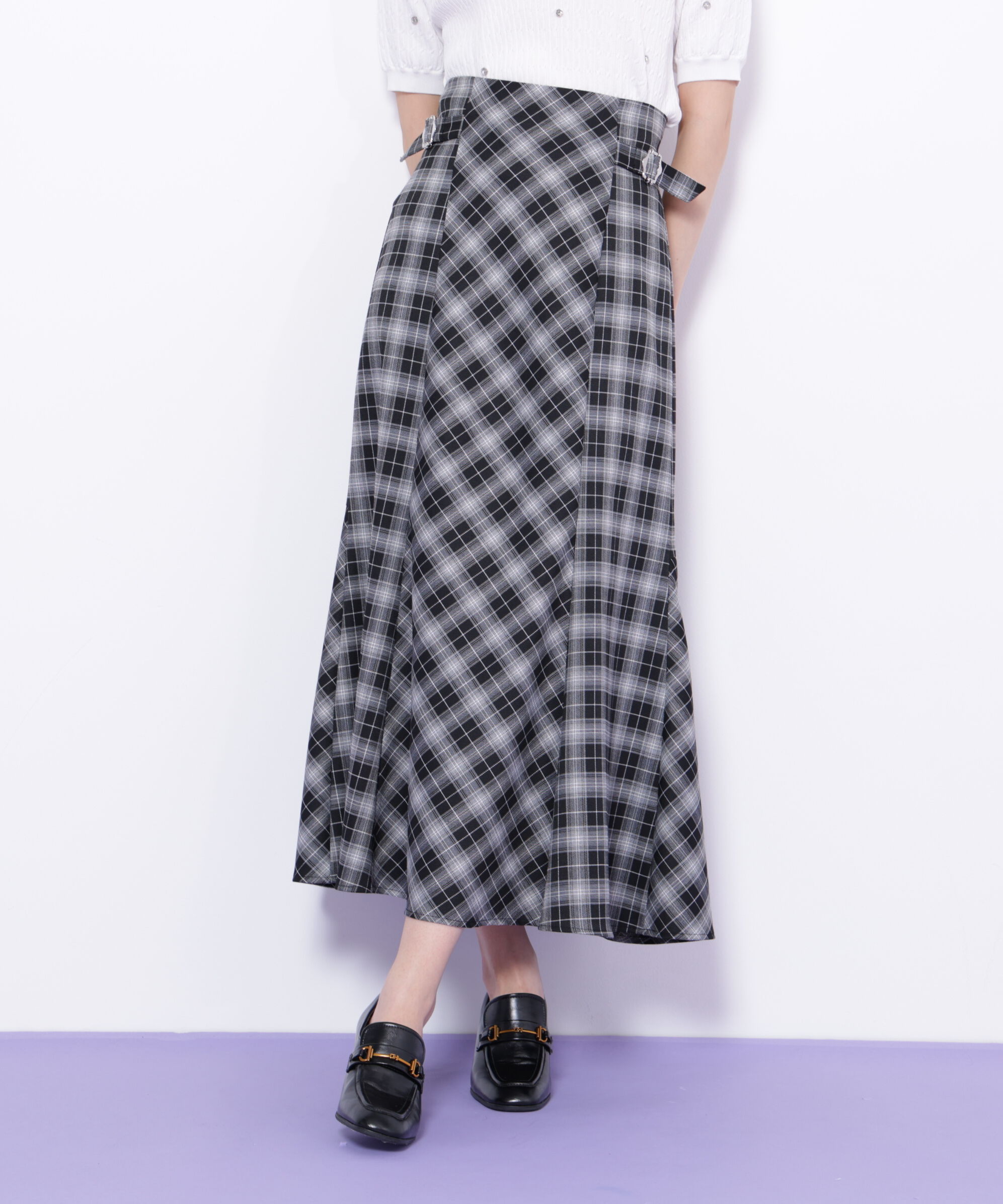  「チェックマーメイドスカート」|スカート|