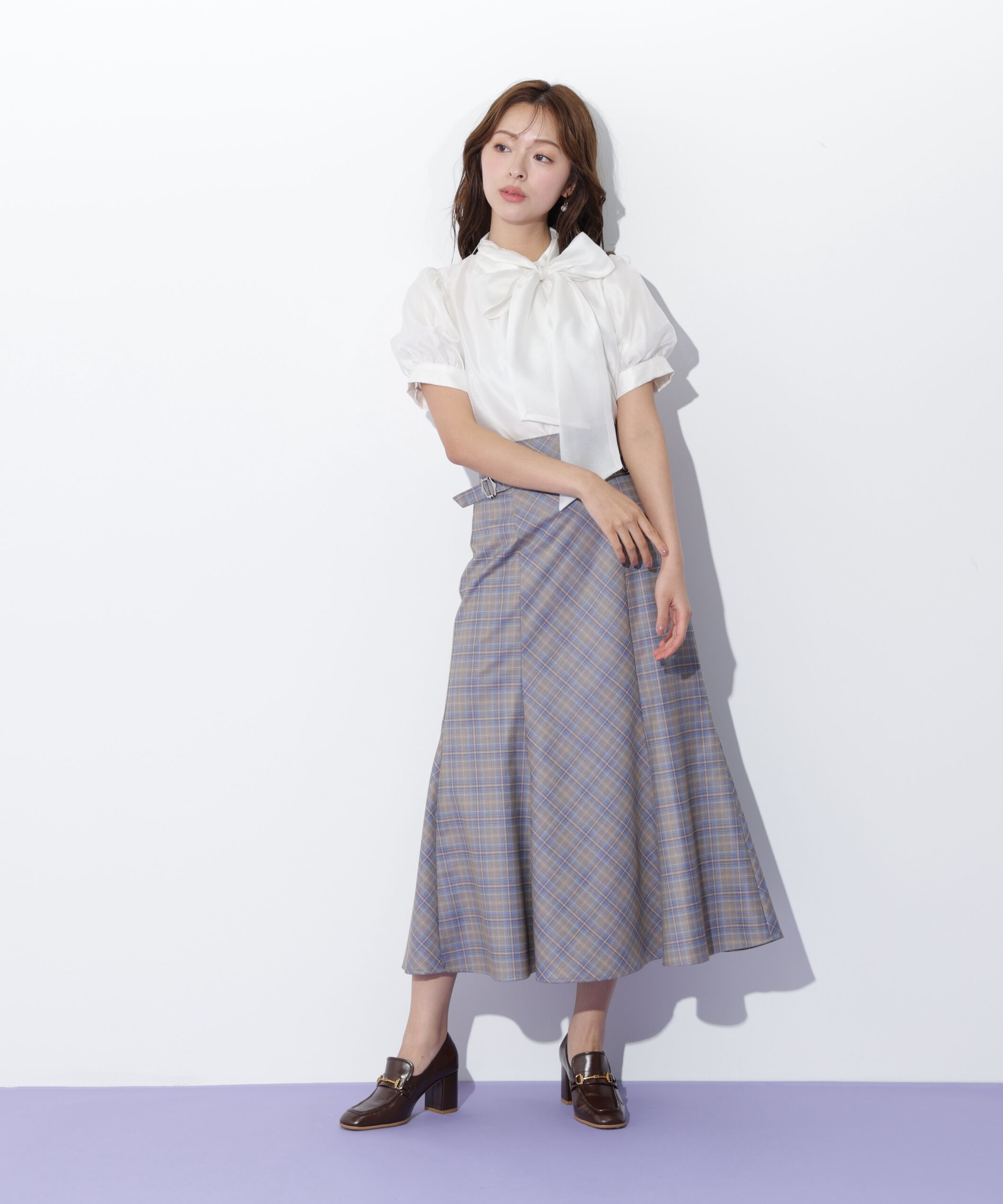  「チェックマーメイドスカート」|スカート|