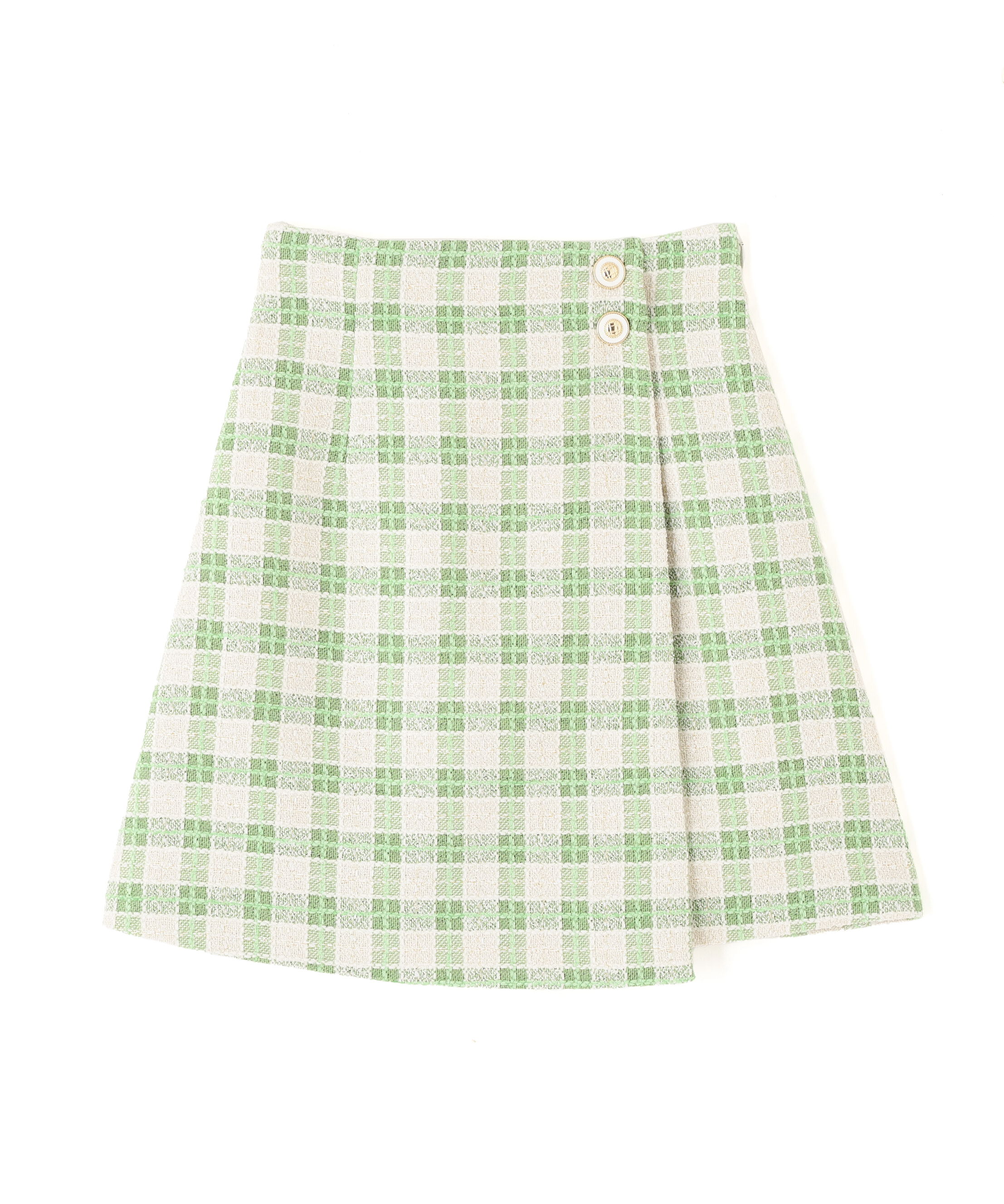  「ブロックチェックツィードミニスカート」|スカート|