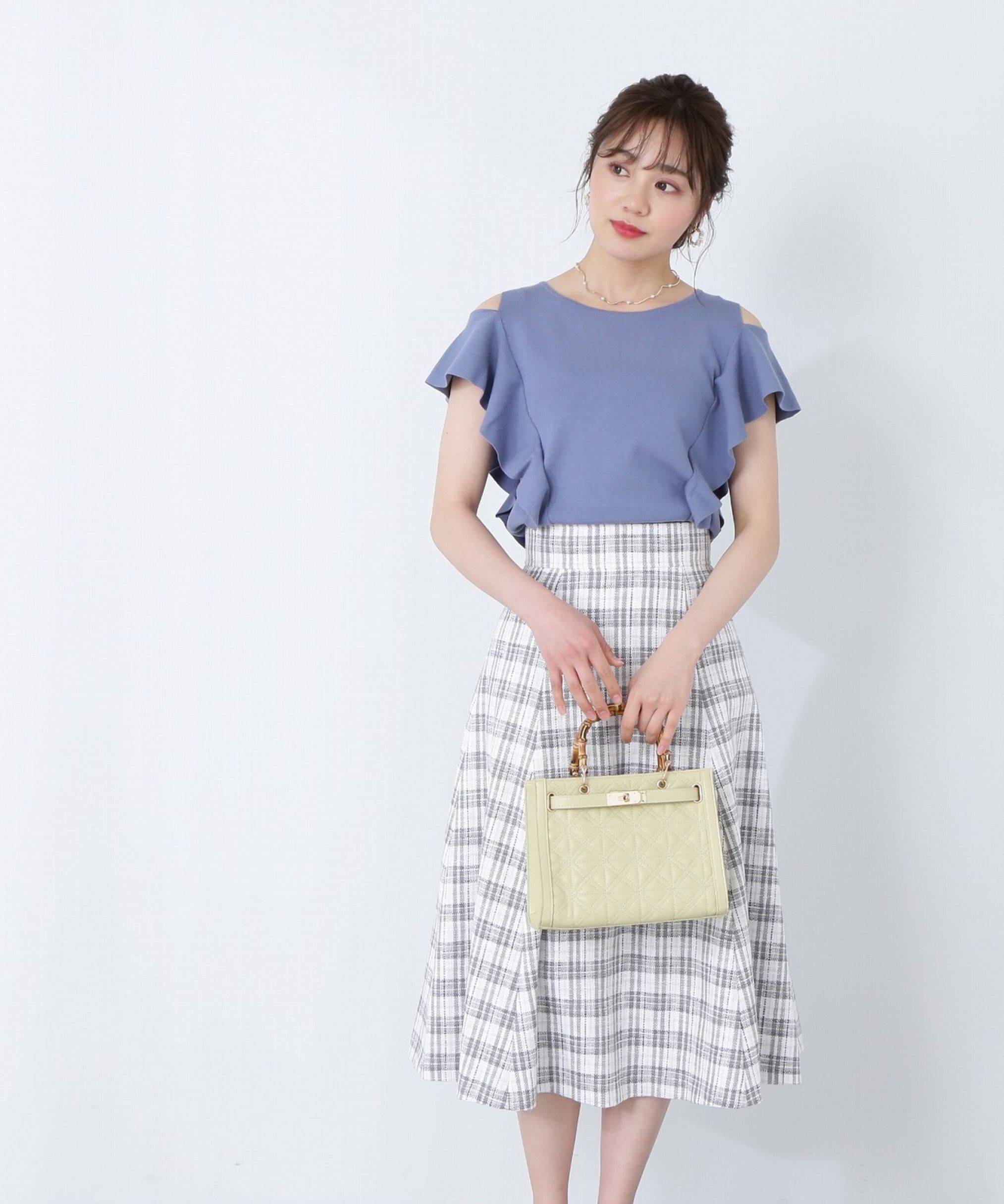 PROPORTION BODY DRESSING「チェックフレアスカート」|スカート|