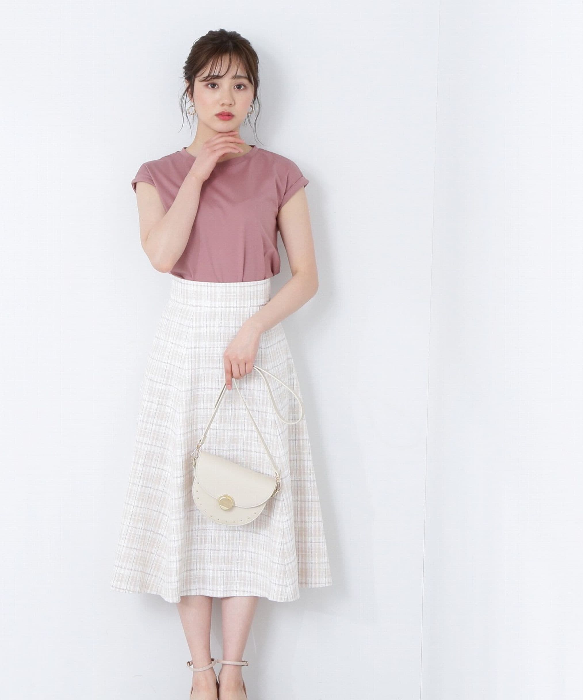 PROPORTION BODY DRESSING「チェックフレアスカート」|スカート|